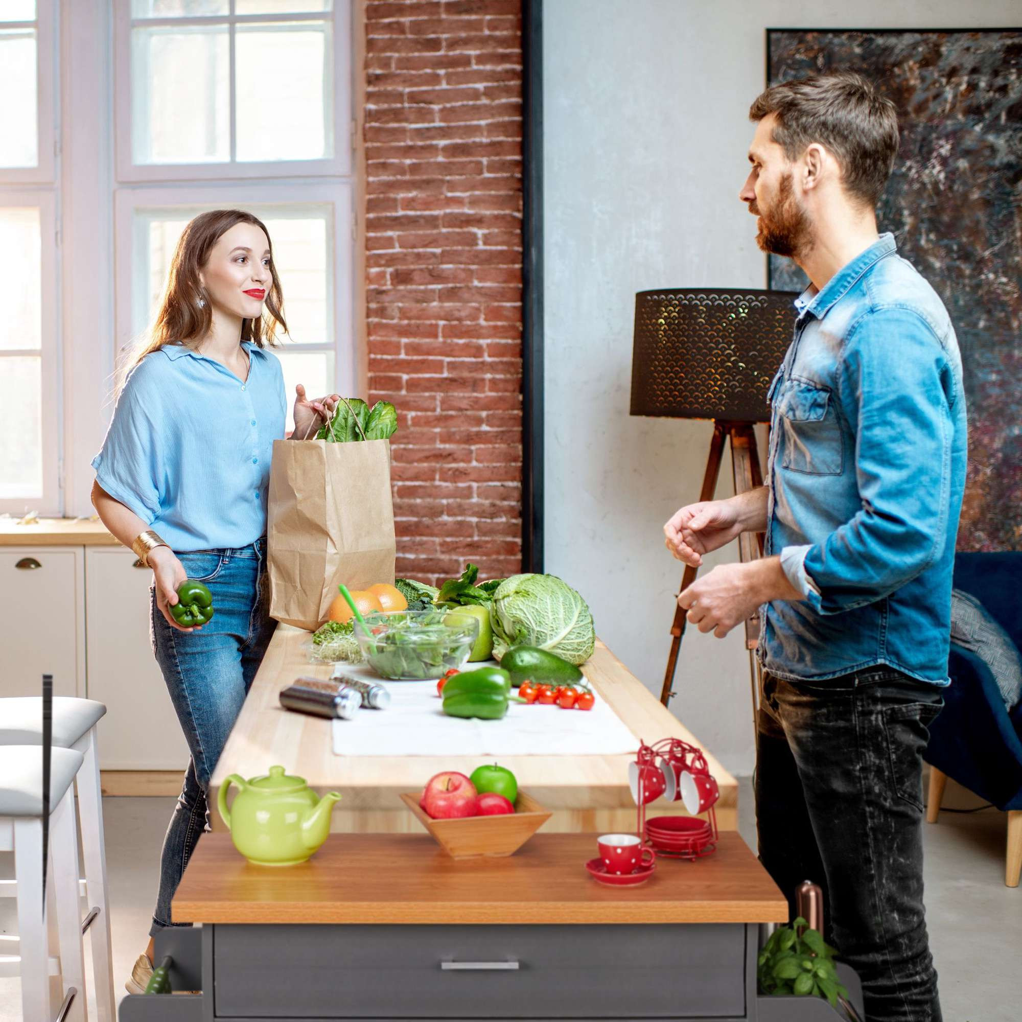 Küchenwagen mit Thekenplatte