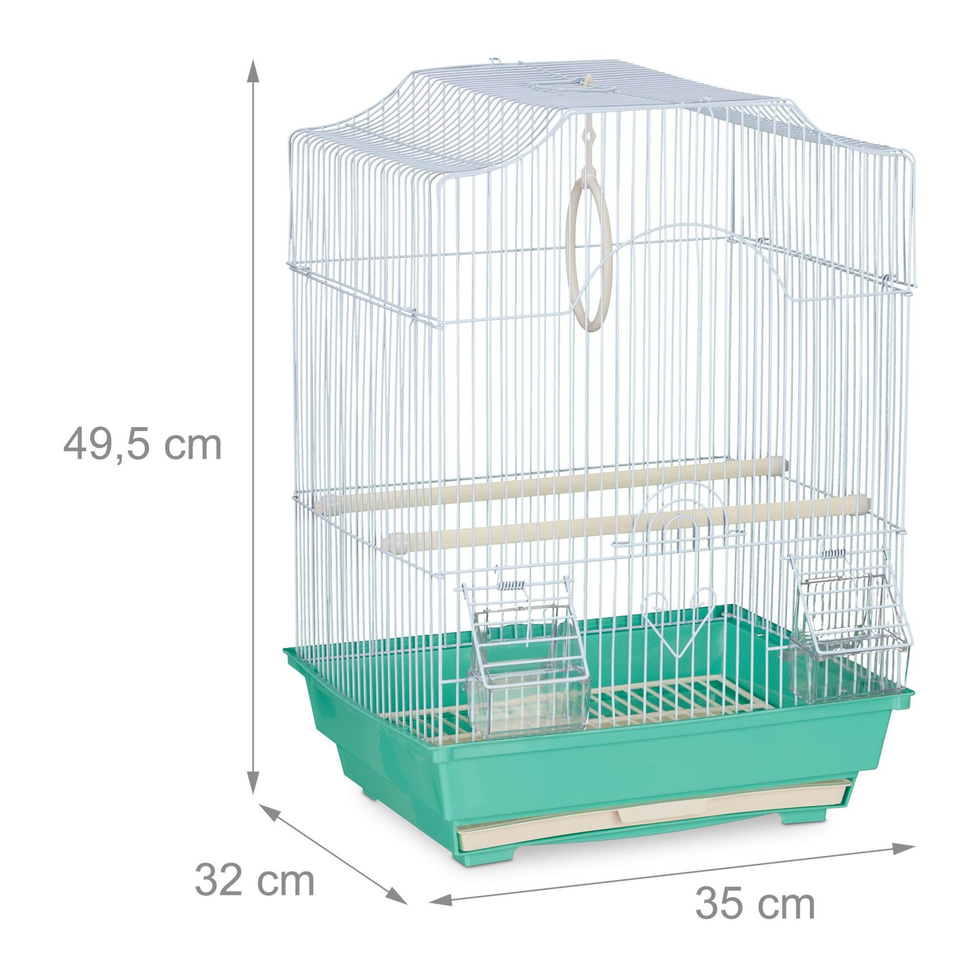 Gaiola para pássaros com poleiros