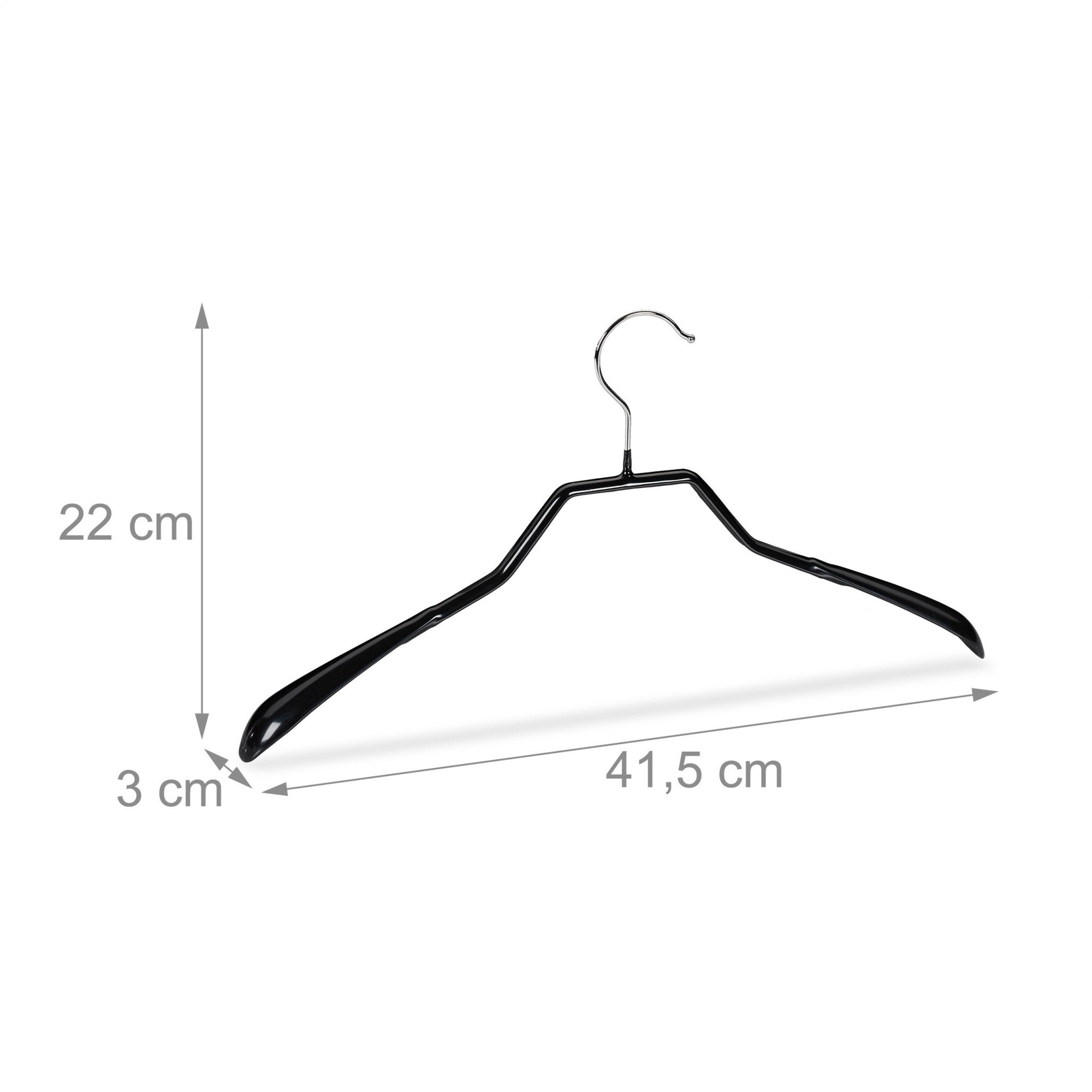 Conjunto de cabides antiderrapantes para ternos