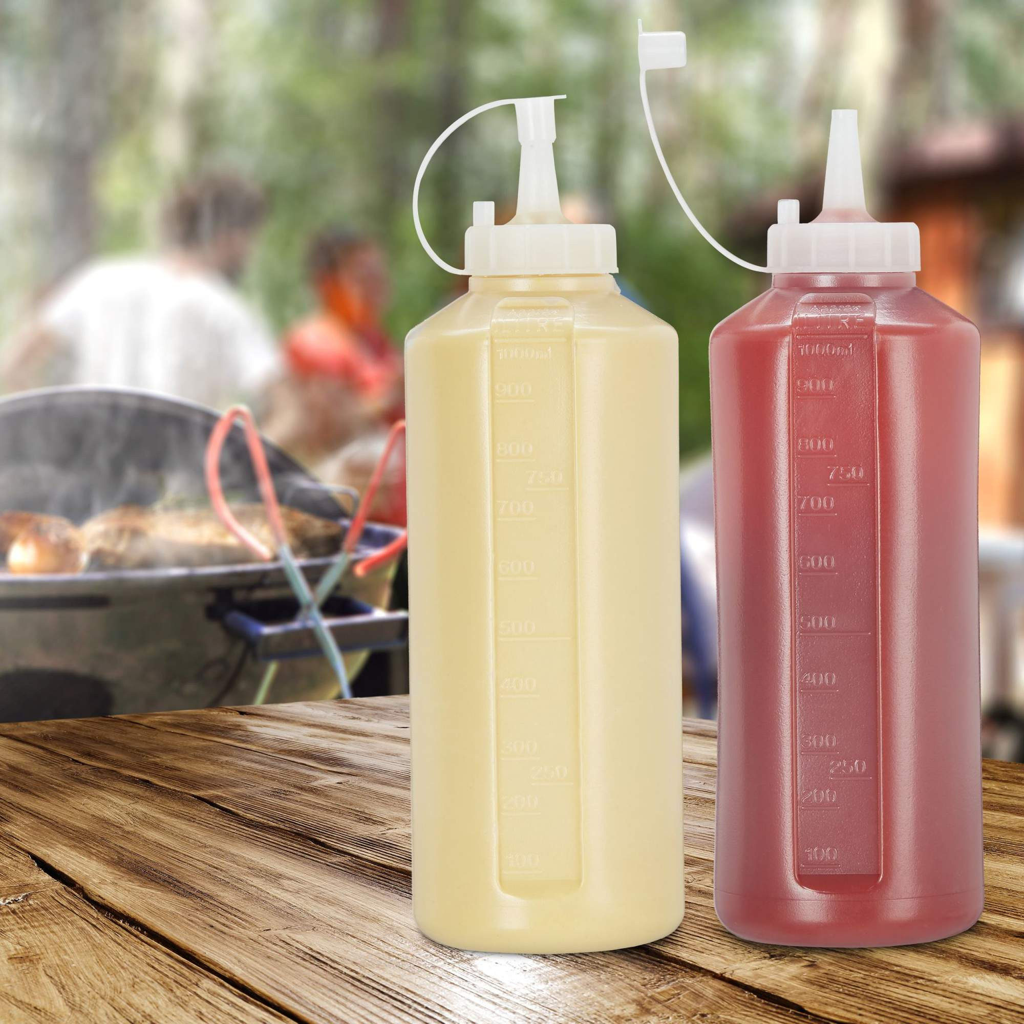 4 botellas flexibles de 1000 ml