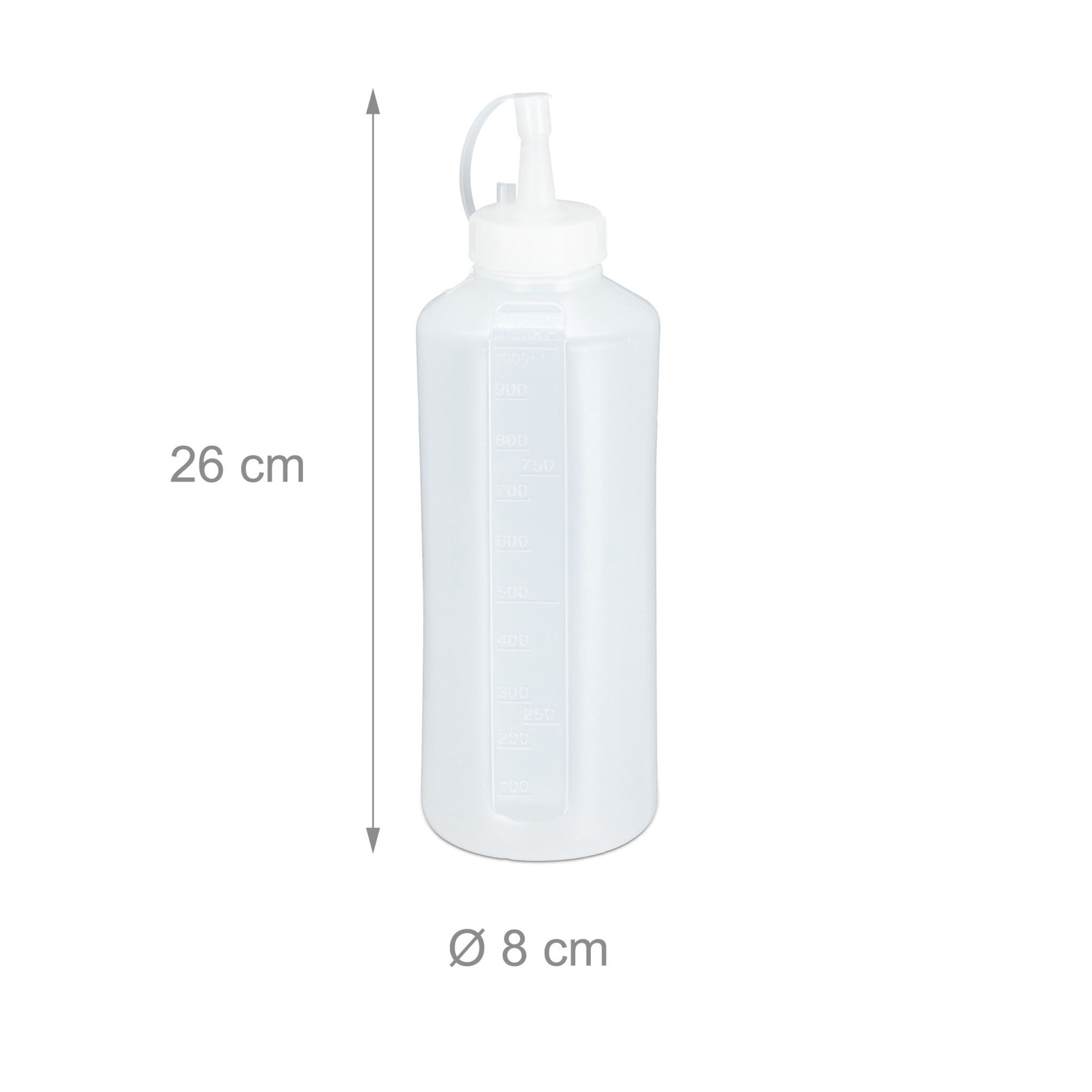 4x Quetschflaschen 1000ml