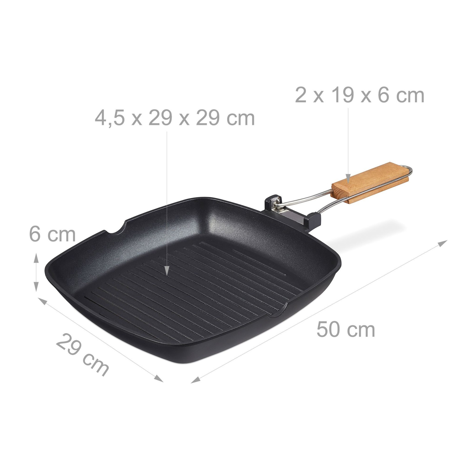 Grelha com alça dobrável
