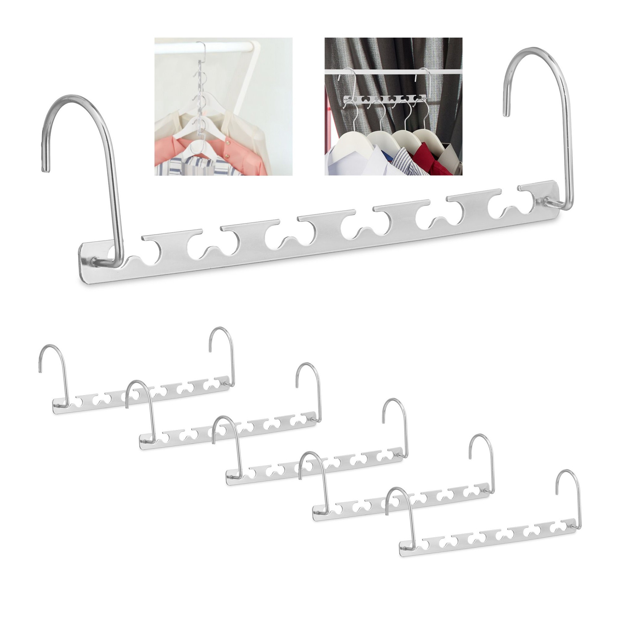 6x Set verticale kledinghangers