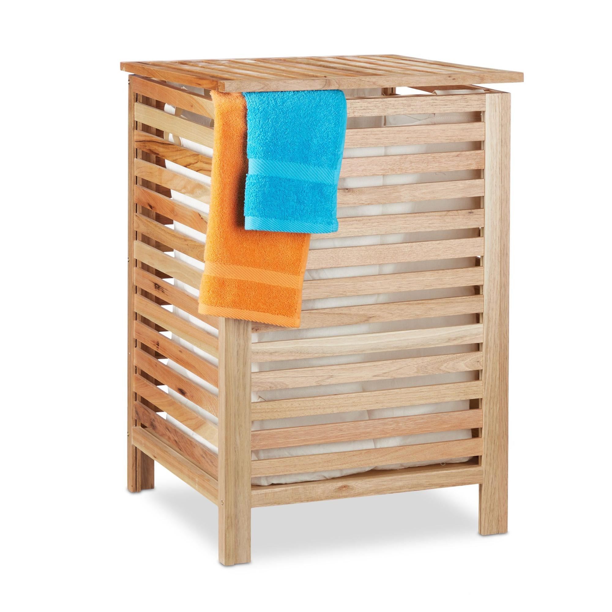 Wasmand van walnotenhout