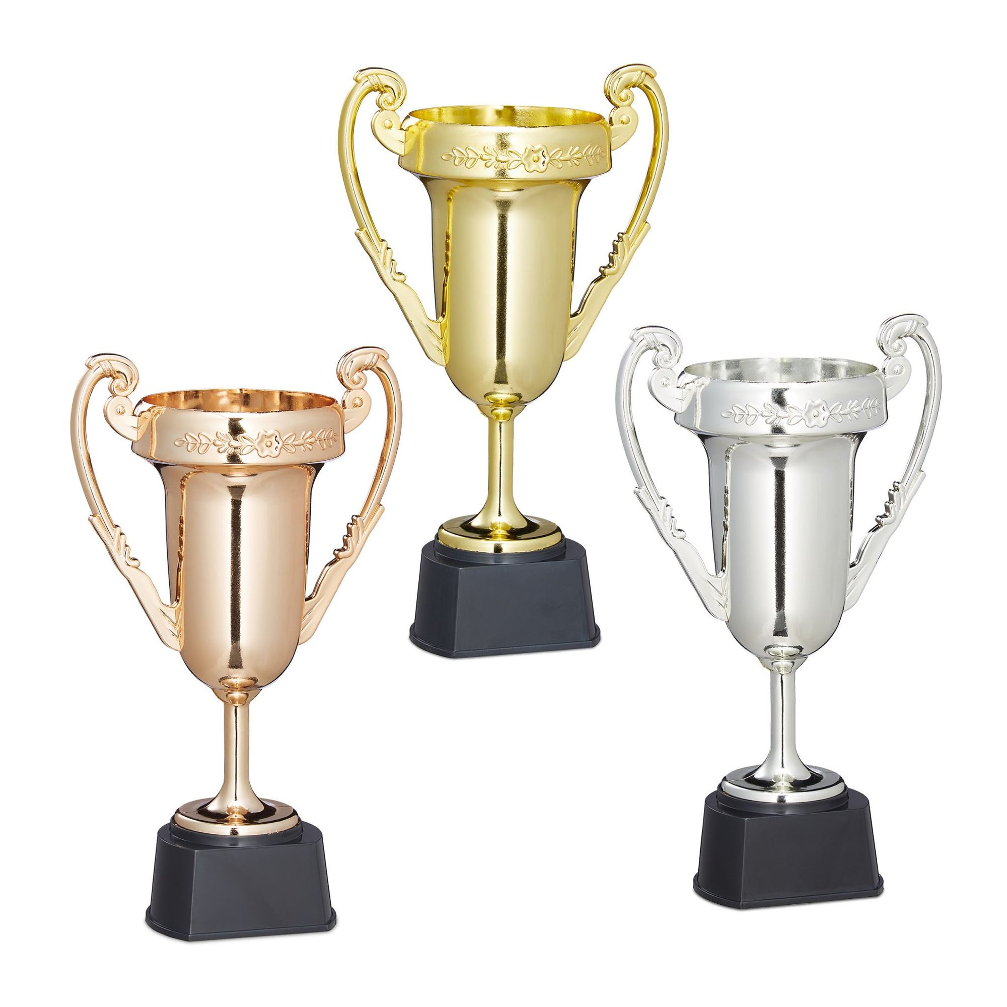 Conjunto de 3 troféus