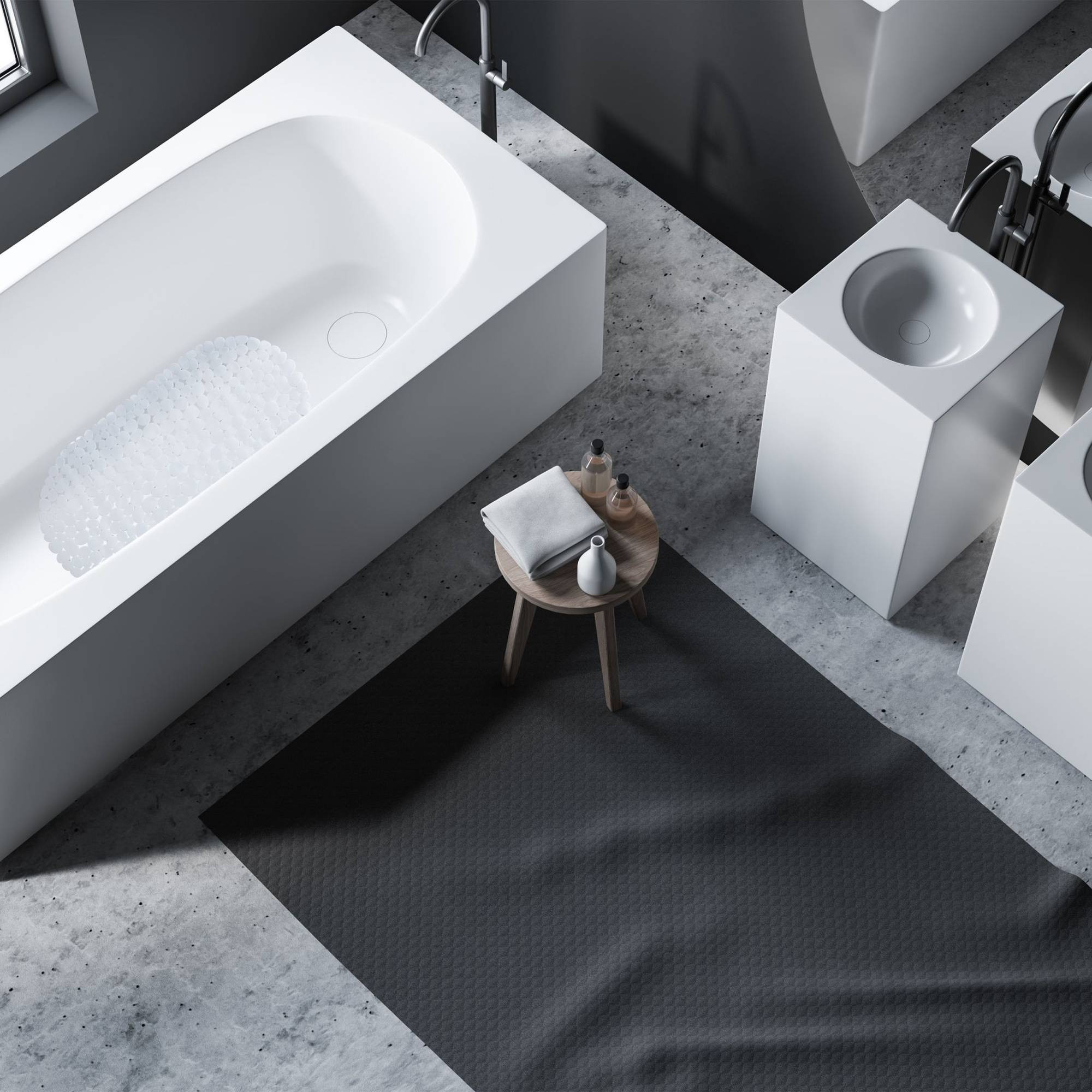 Antislip badmat met stenen design