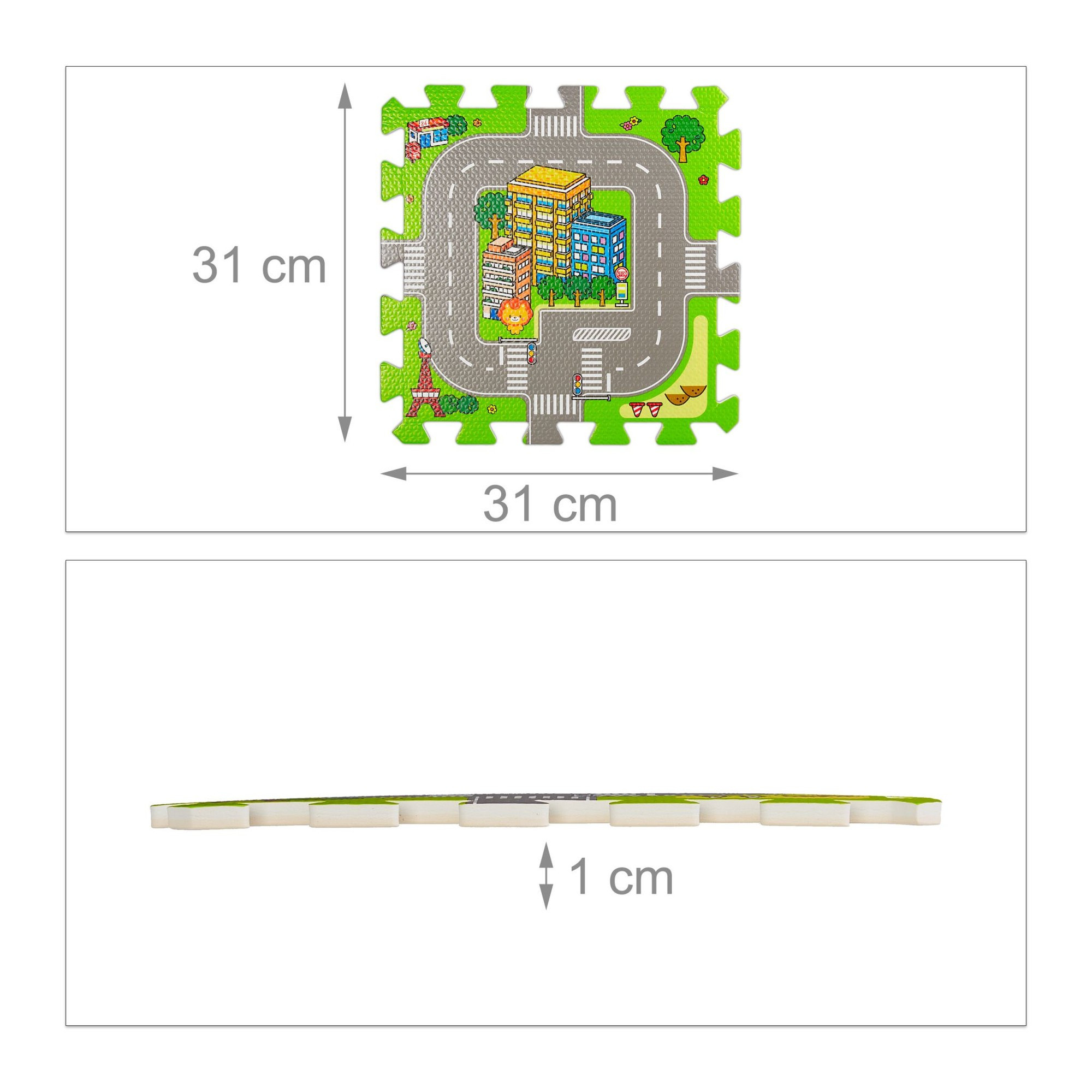 Tapis Puzzle Route avec Animaux