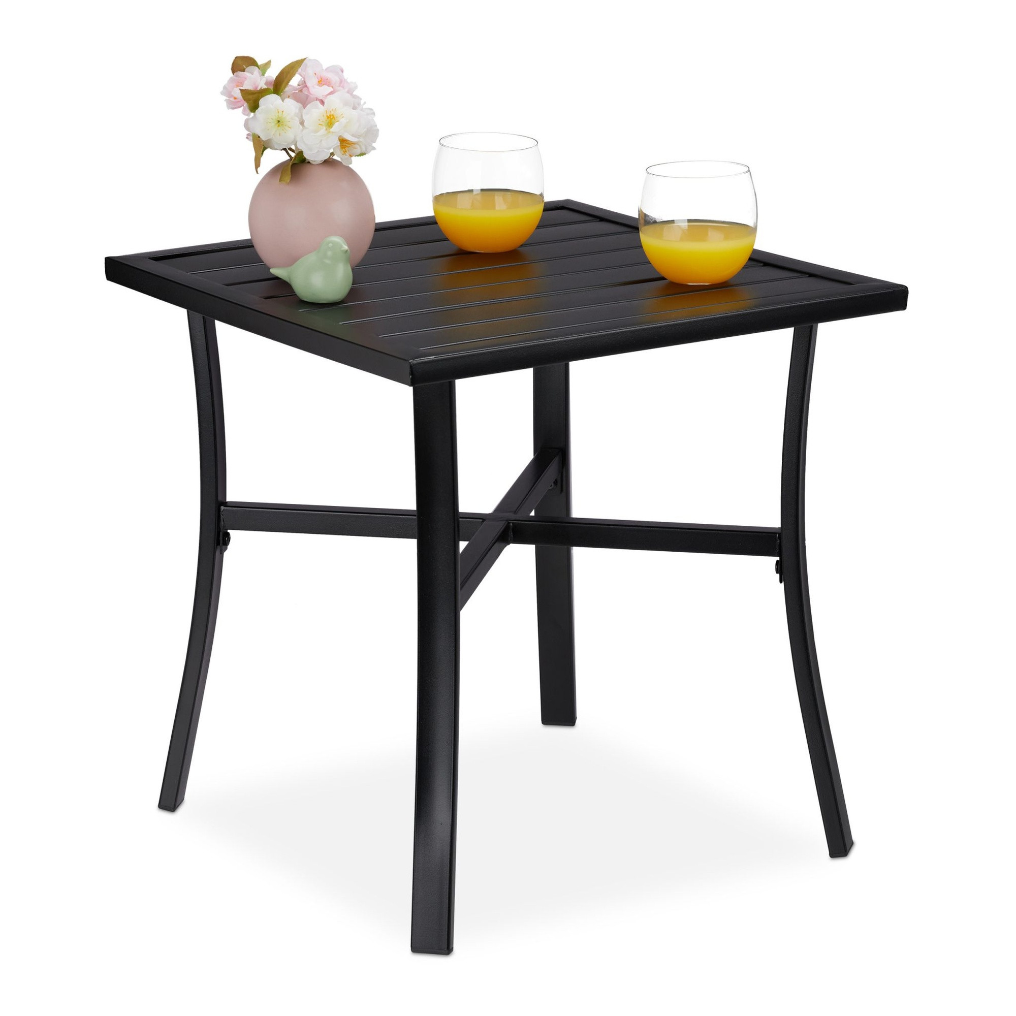 Table de jardin noire