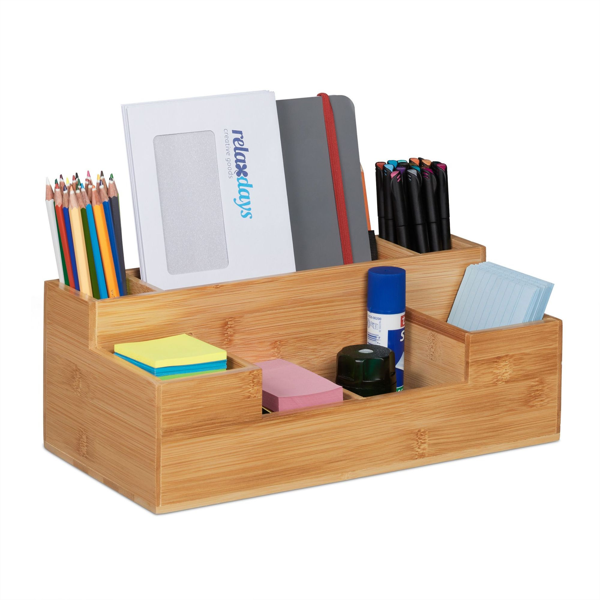 Bamboe bureau organizer