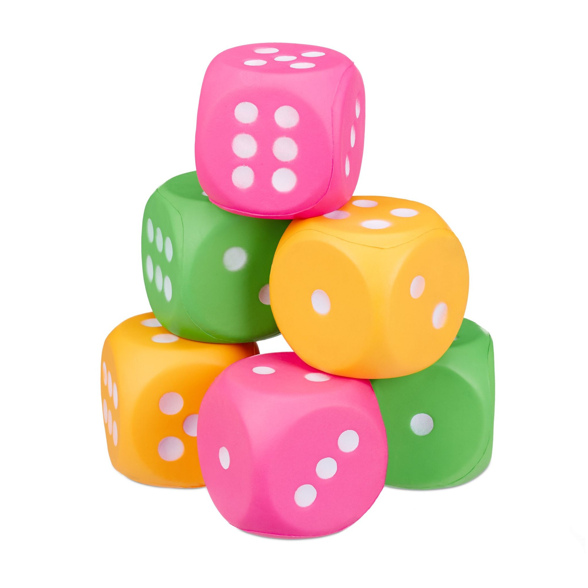 Conjunto de 6 dados de espuma
