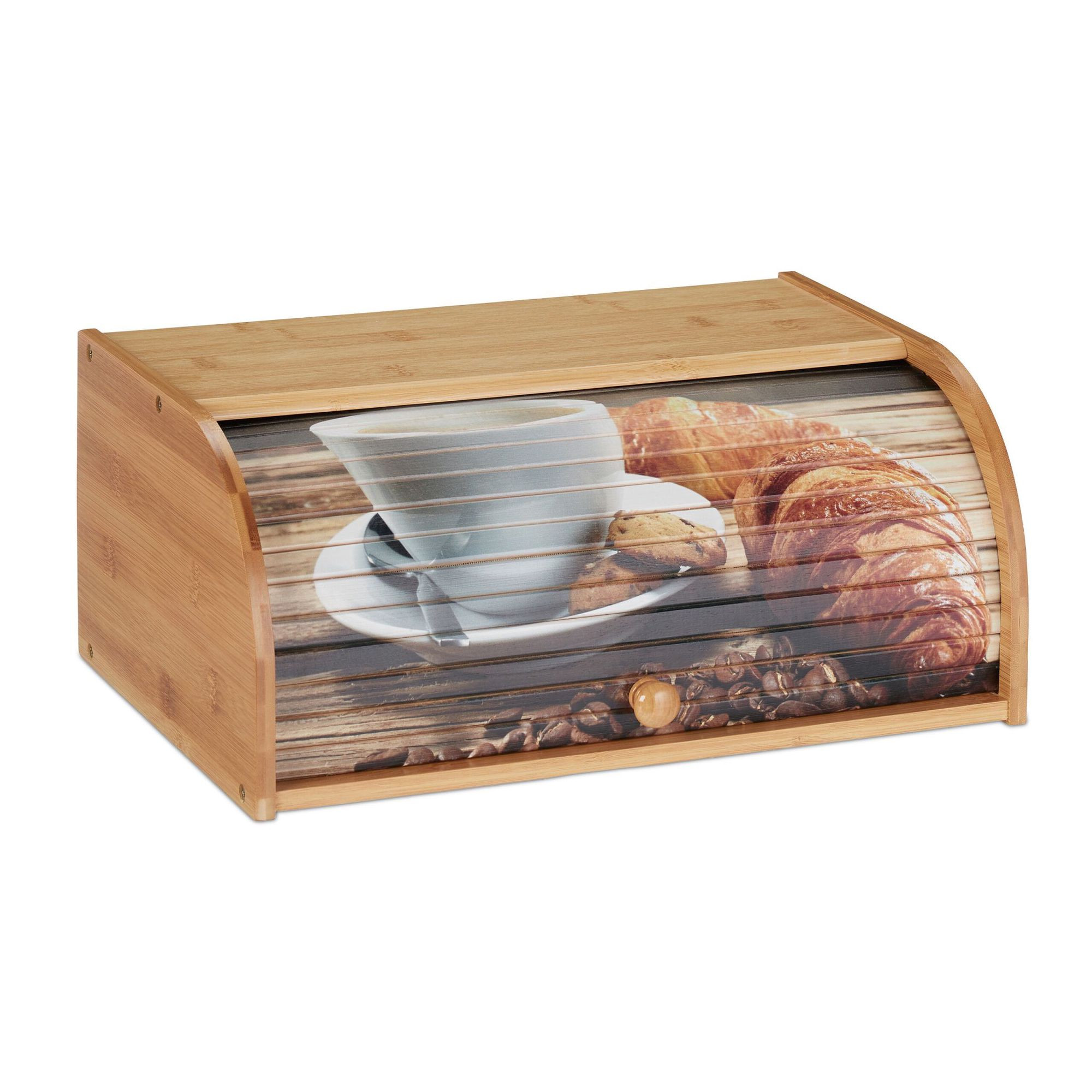 Bamboo Bread Box with Roll Top
