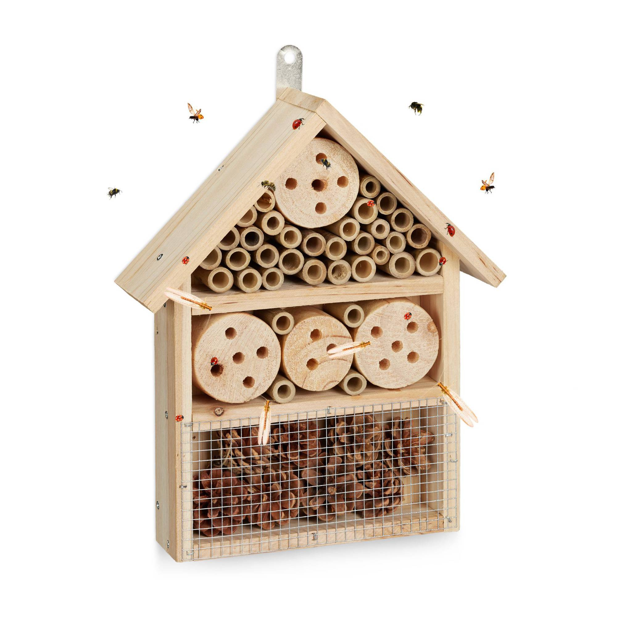 Kit d'assemblage d'hôtel à insectes naturel