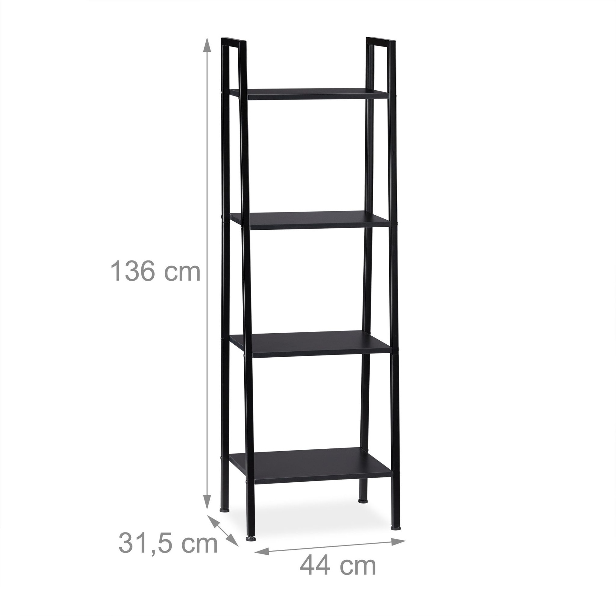 Librería con 4 estantes
