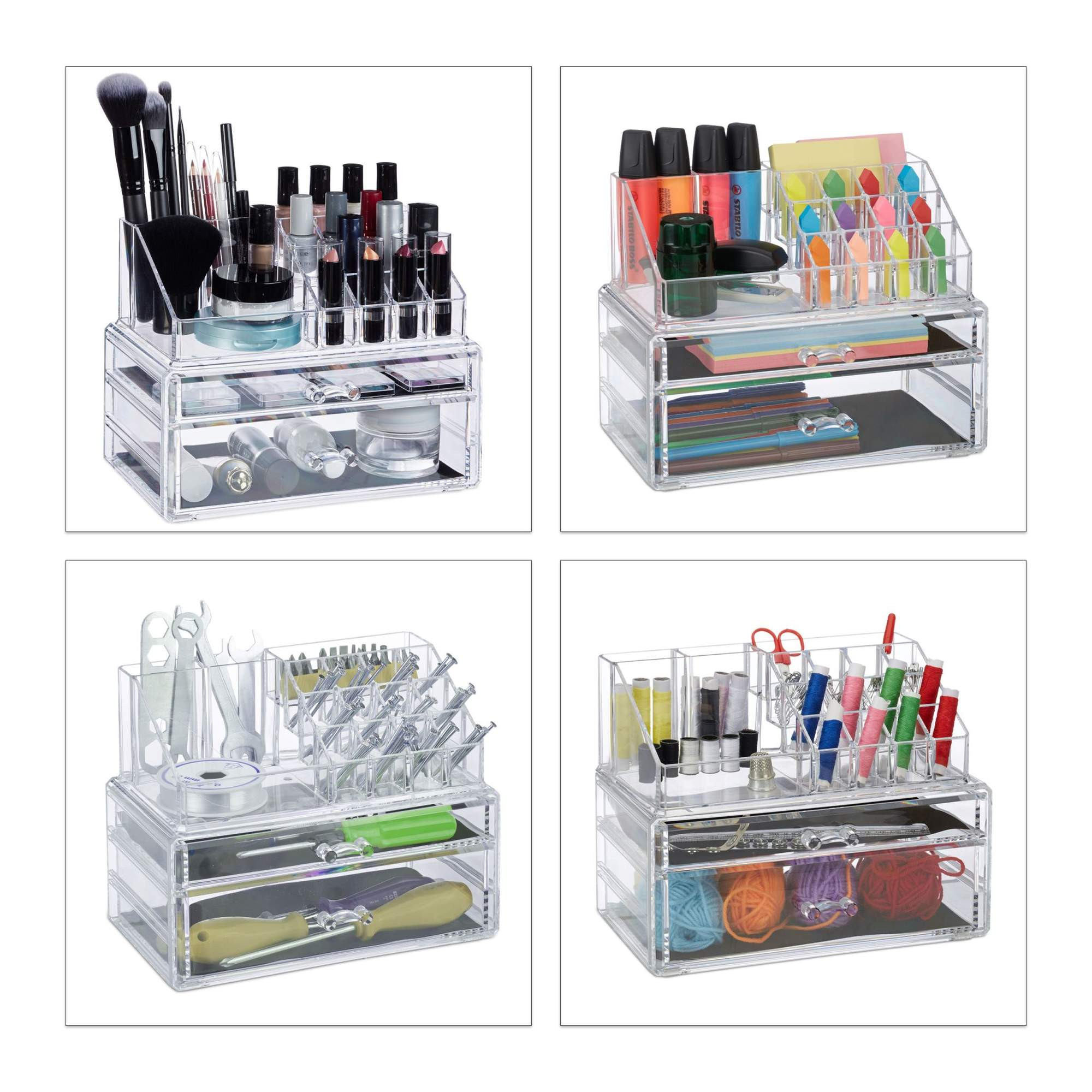 Make-up-Organizer mit 2 Schubladen