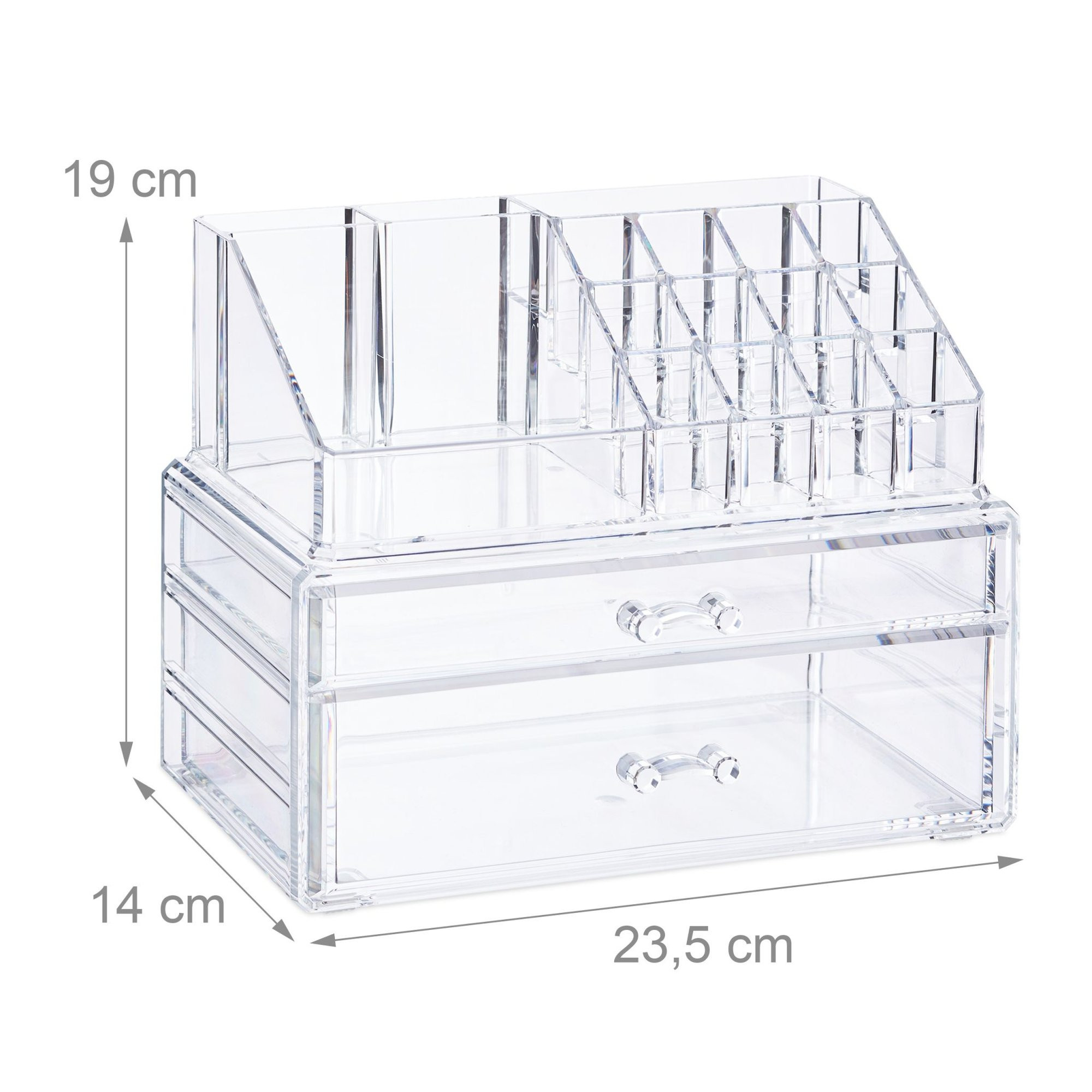 Make-up organizer met 2 lades