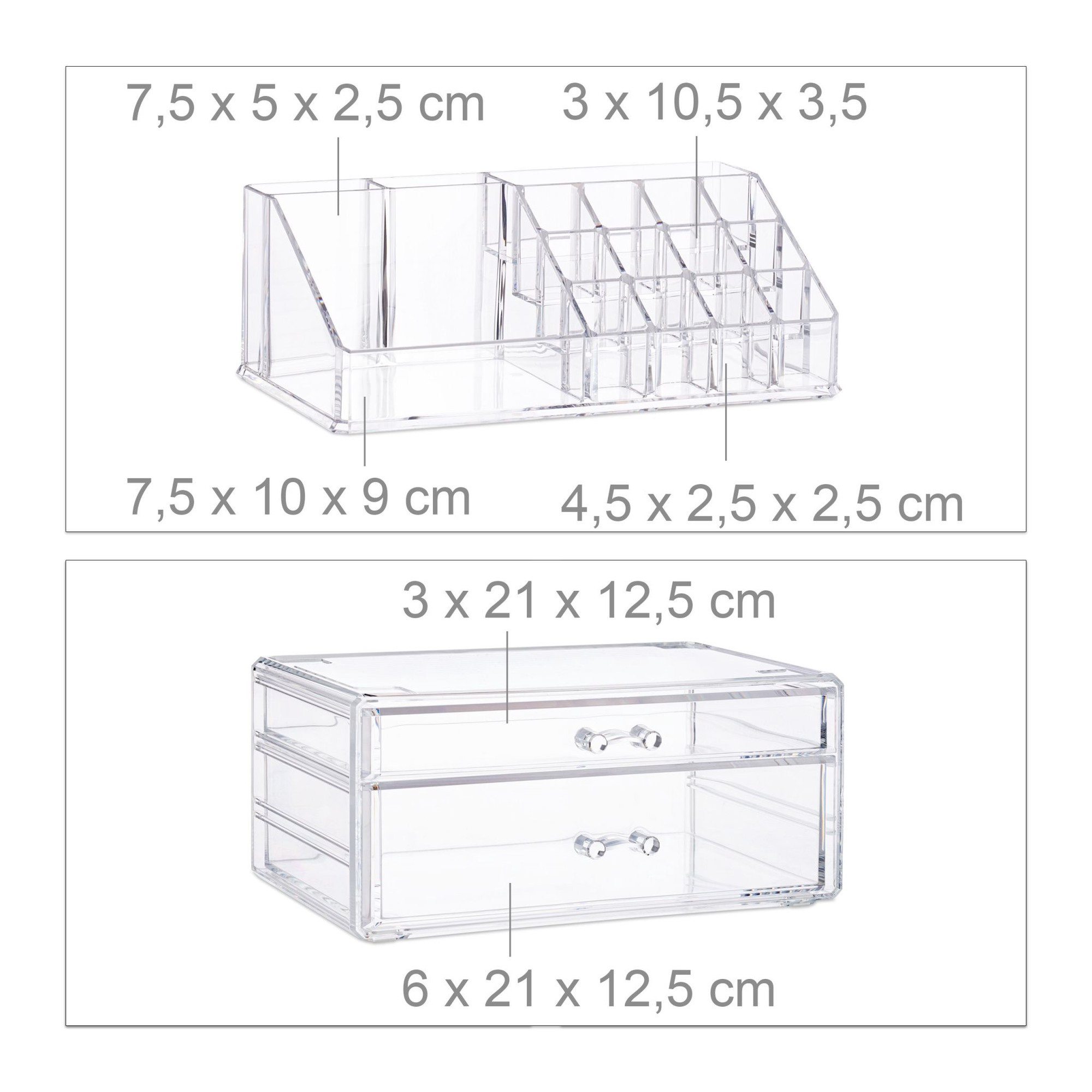 Makeup Organiser with 2 Drawers