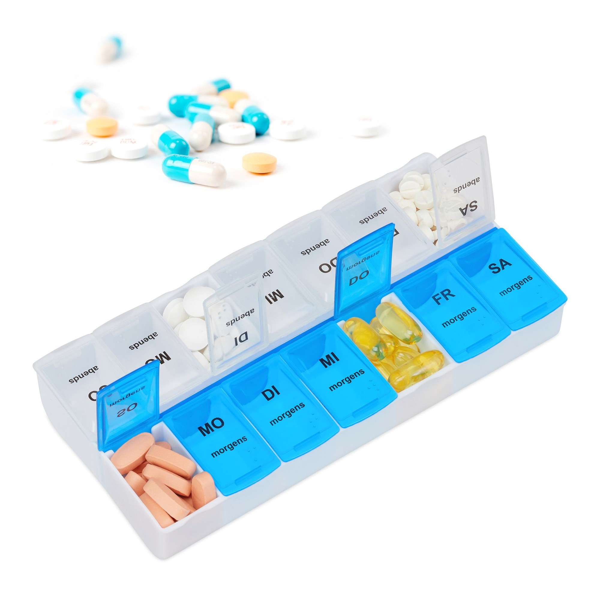 7-Tage-Pillenbox mit 2 Fächern
