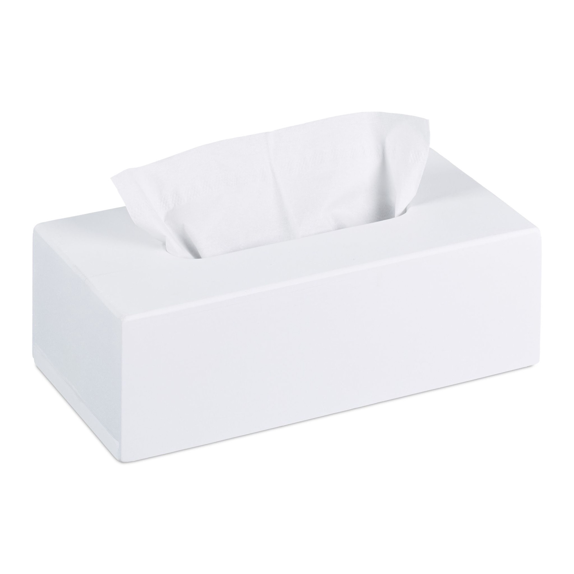 Witte bamboe tissuebox