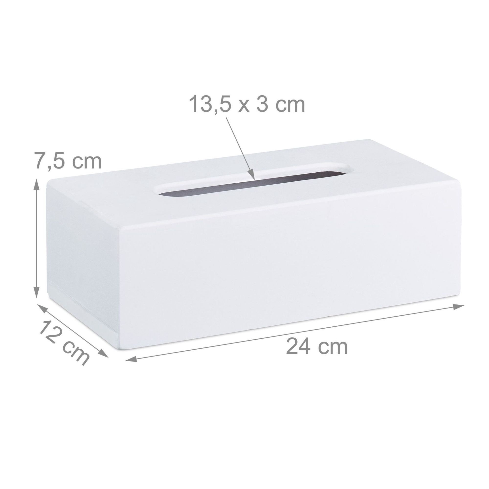 Weiße Taschentuchbox aus Bambus