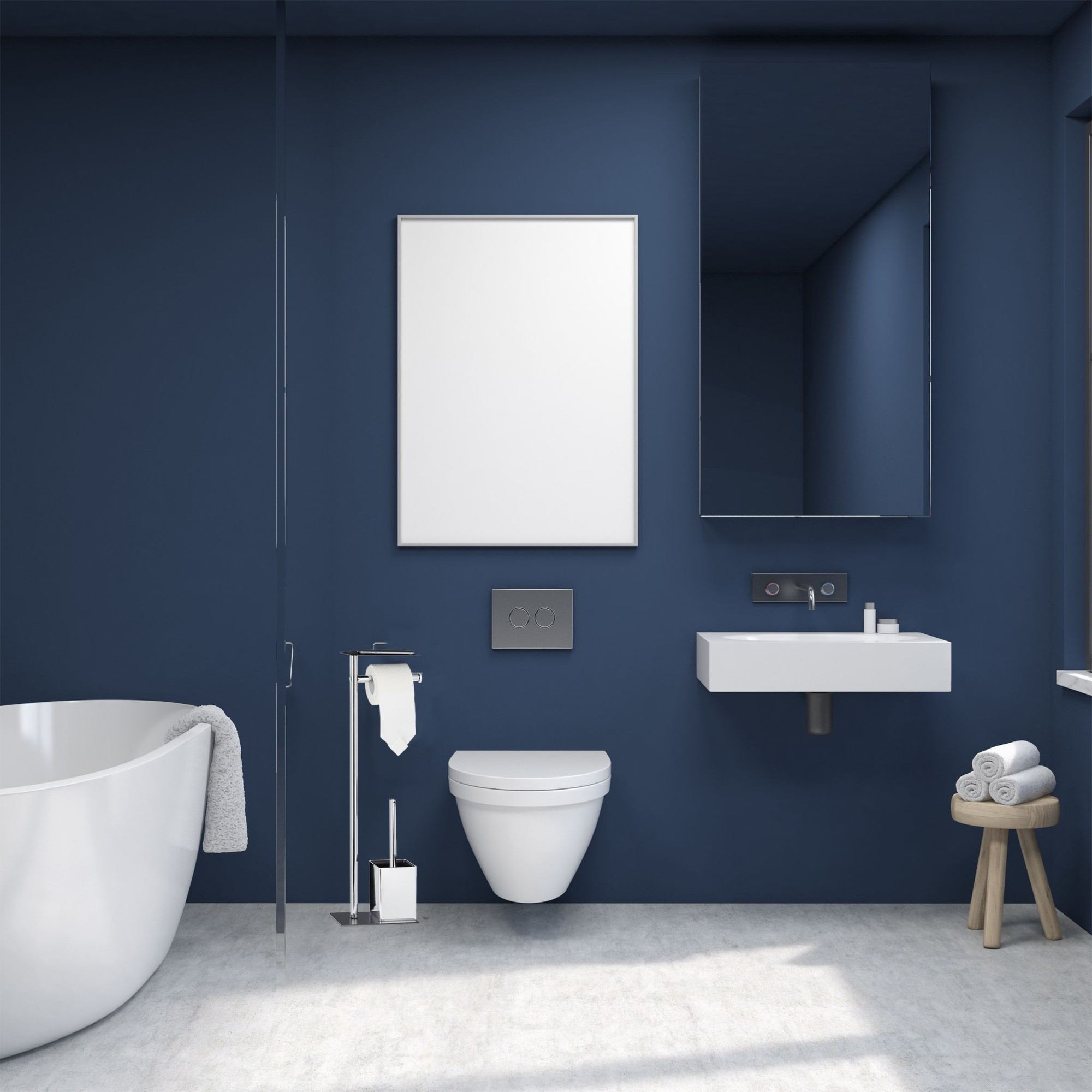 Toilettenbutler mit Tablett