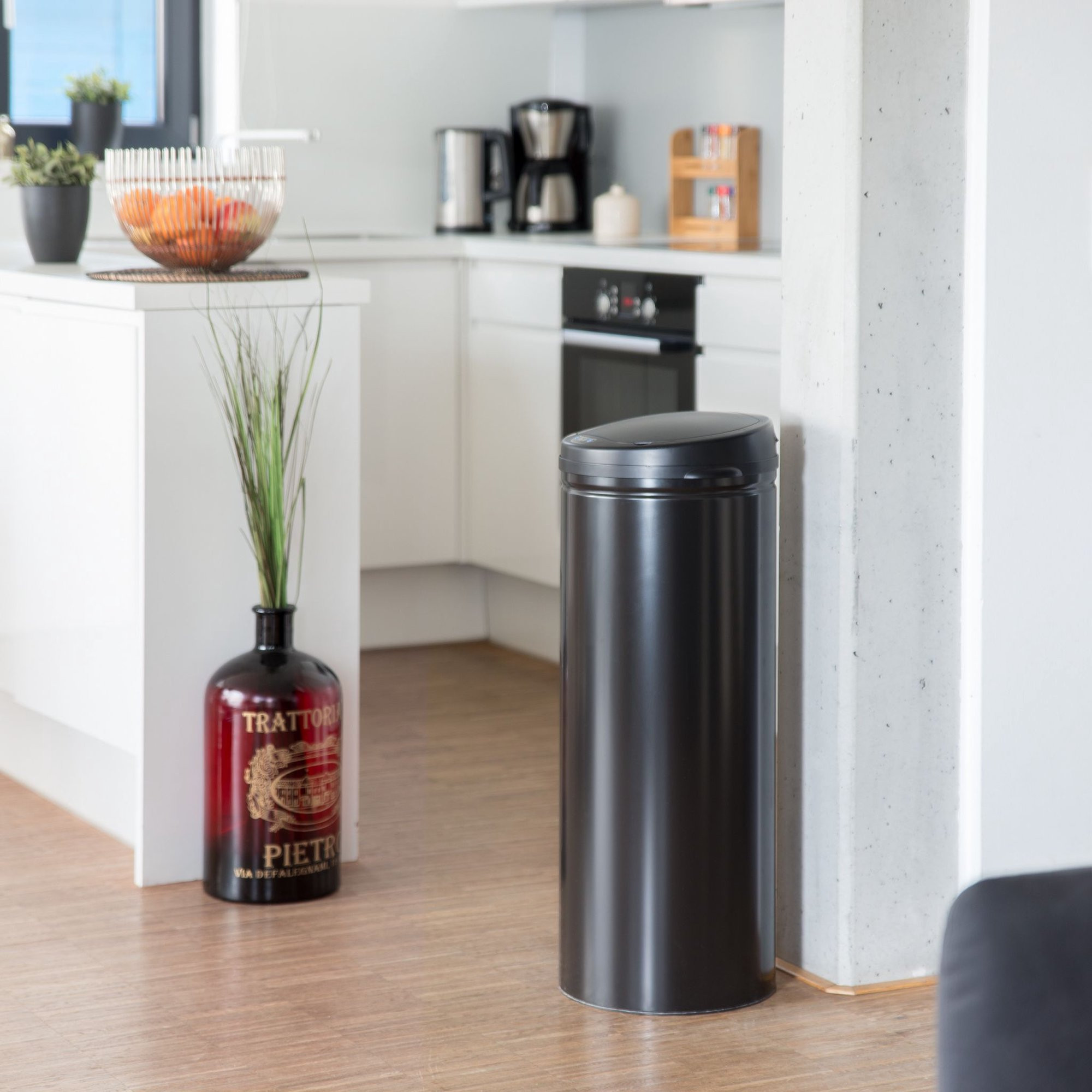 Motion Sensor Waste Basket Trash Can Garbage Bin Kitchen Paper Cont...