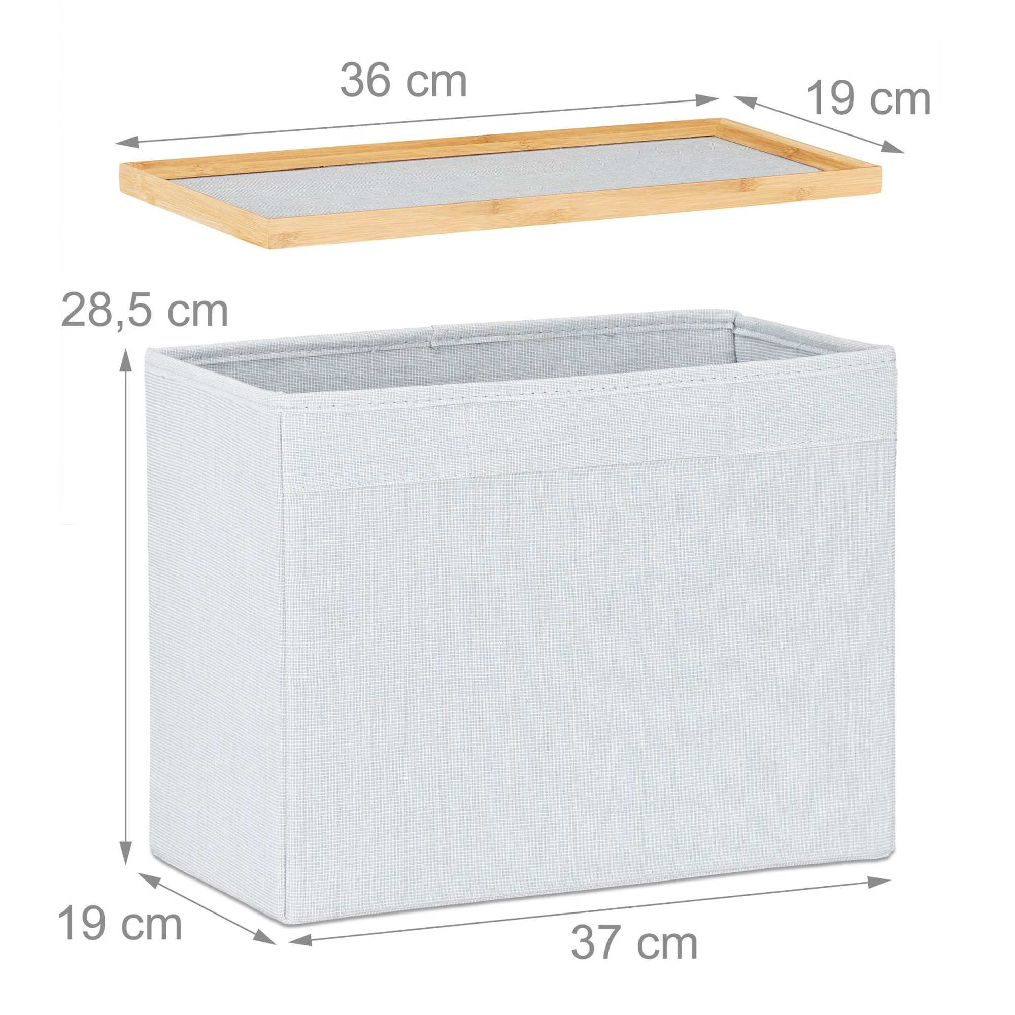Pouf de rangement en bambou