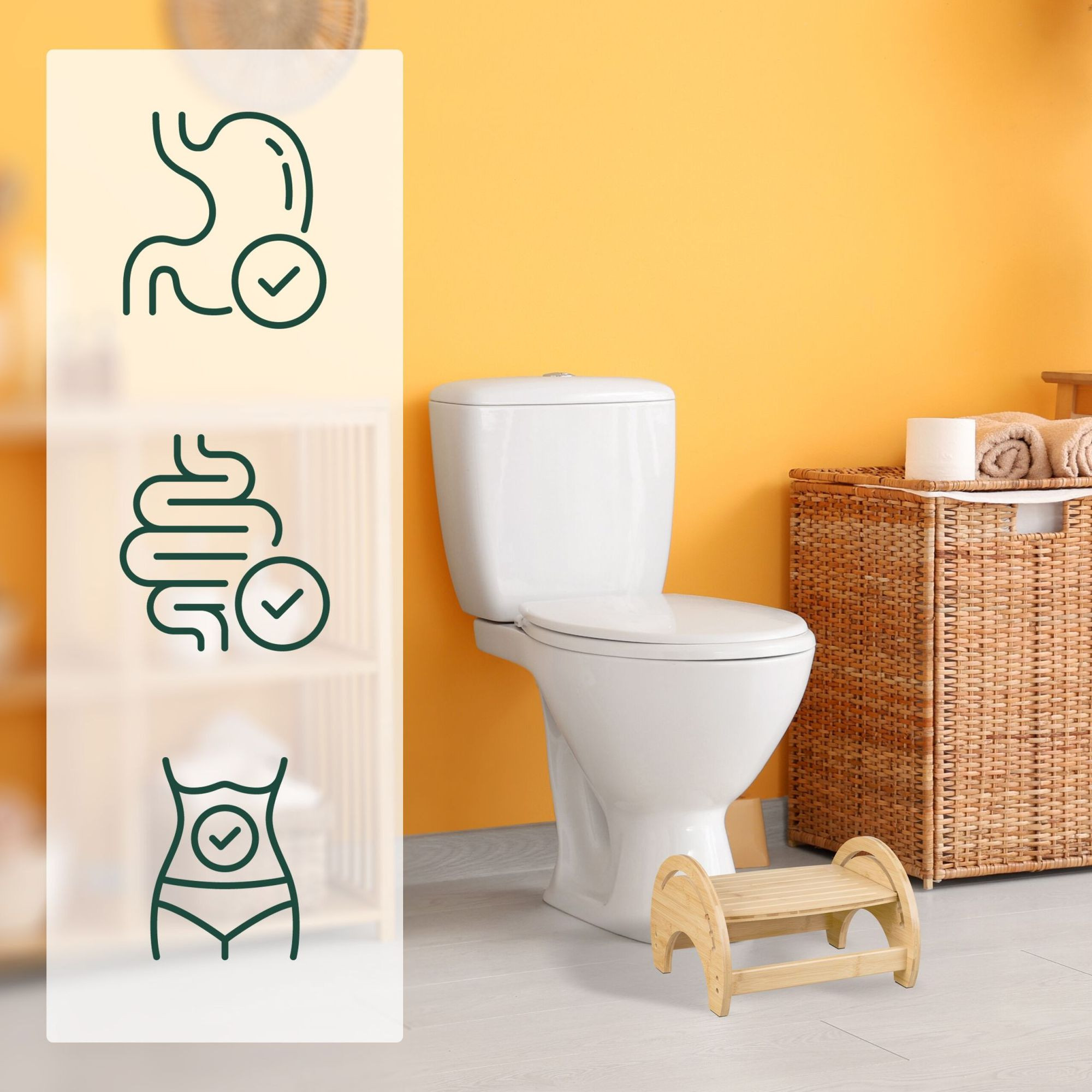 Assento sanitário ajustável de bambu