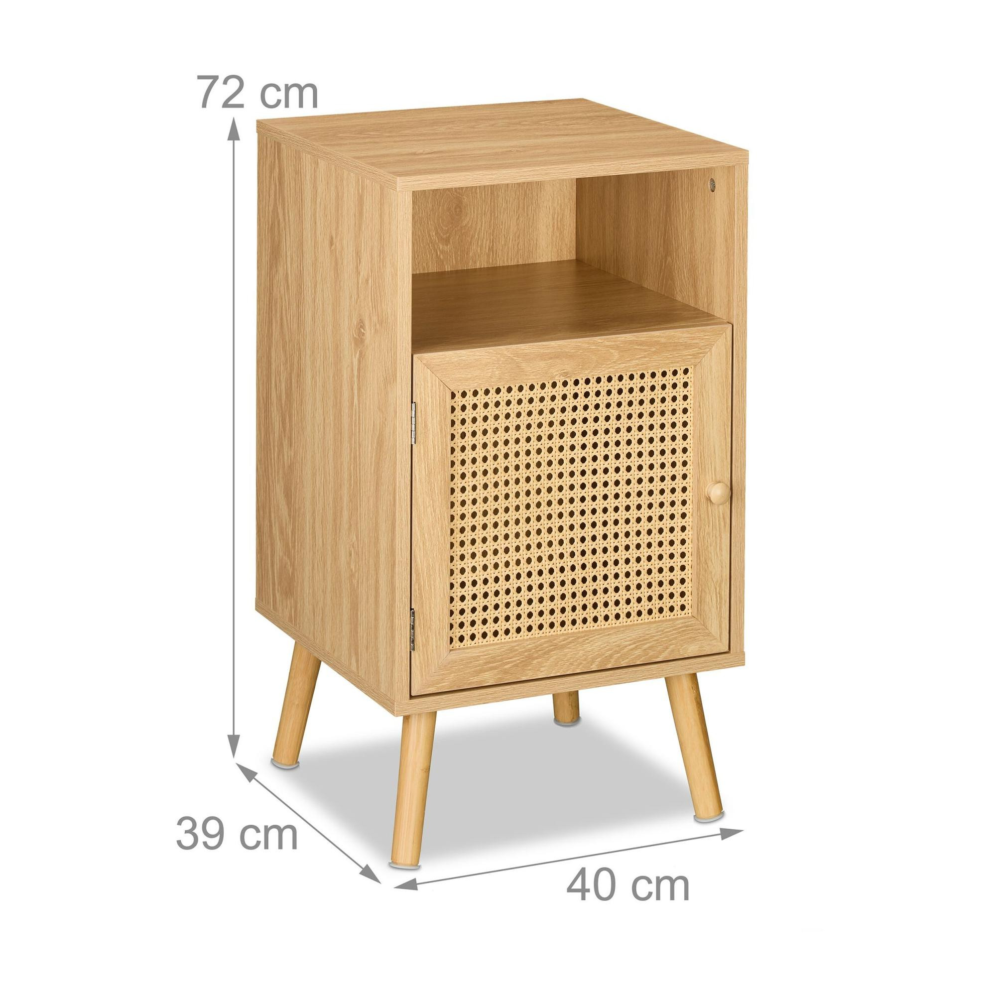 Bedside table in rattan style