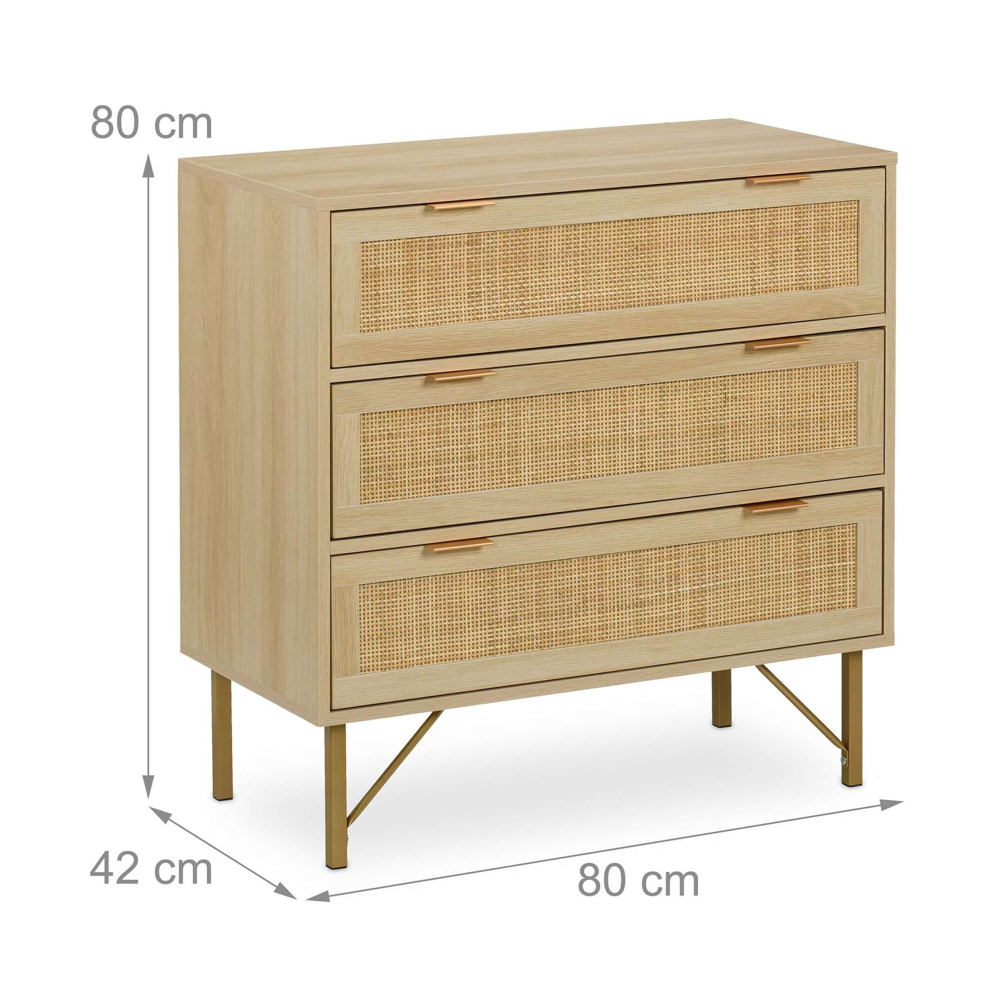 Commode 3 tiroirs aspect bois