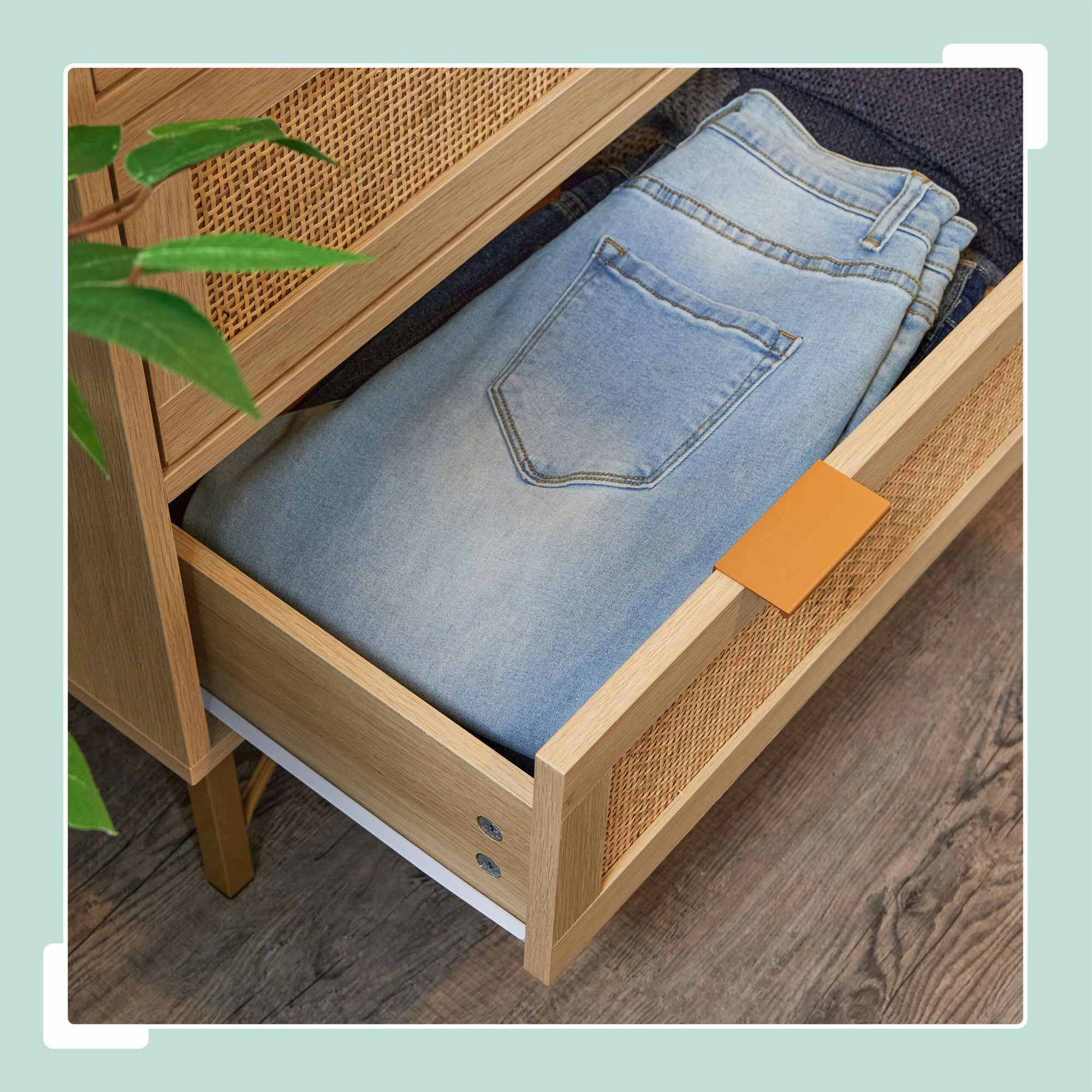 Commode 3 tiroirs aspect bois
