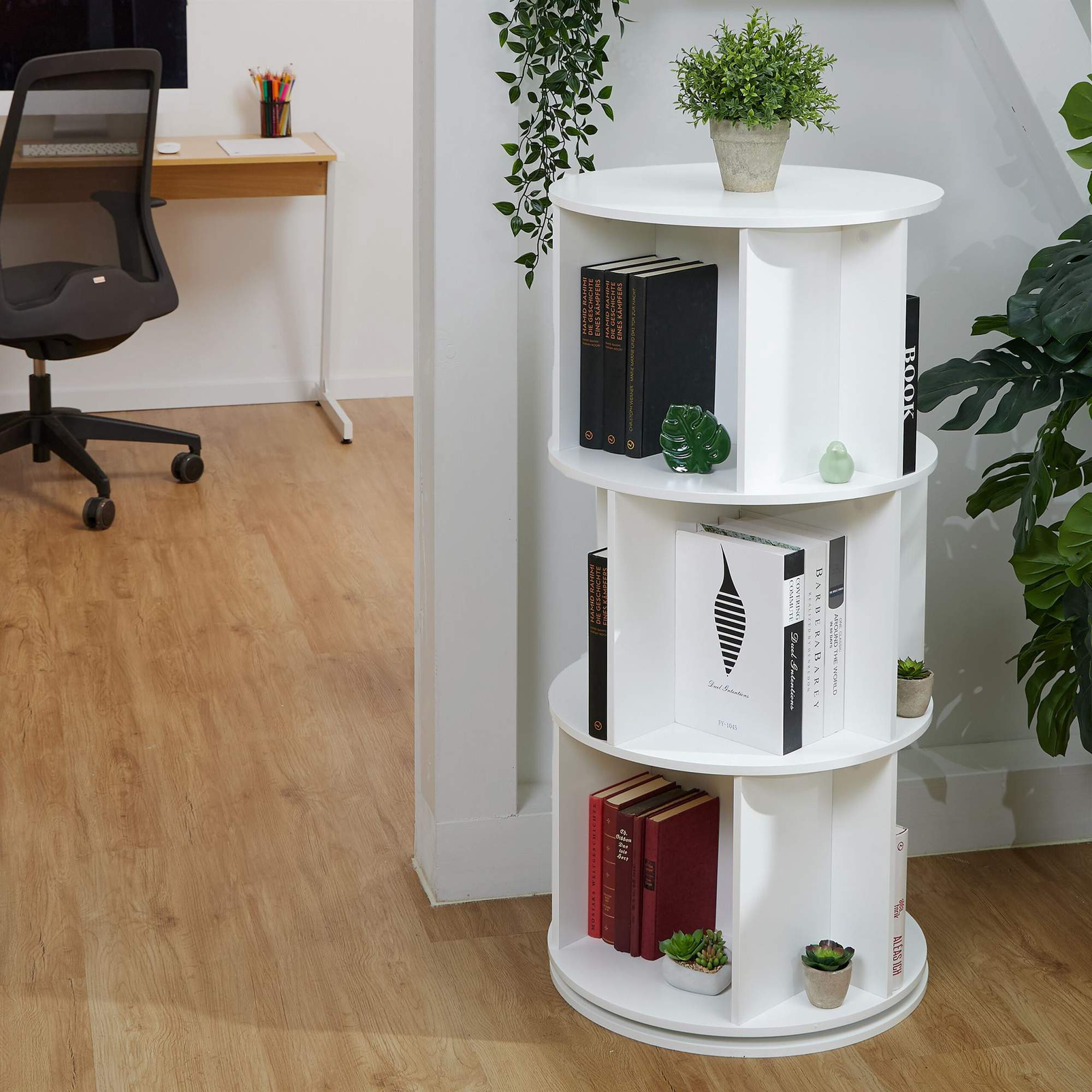 Bibliothèque ronde rotative