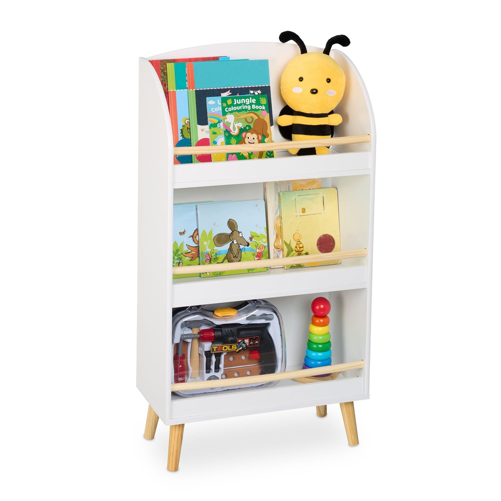Estante infantil com 3 compartimentos