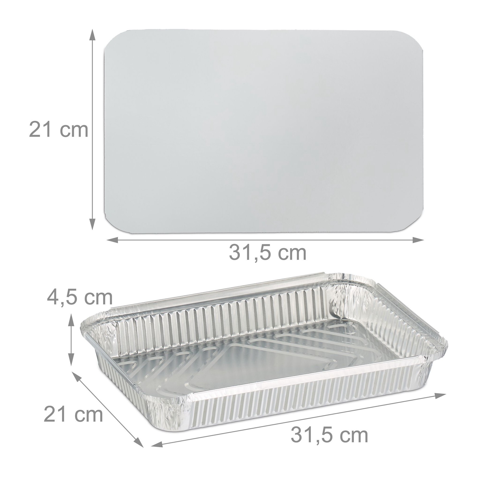 Aluminiumformen mit Deckel 25er-Pack