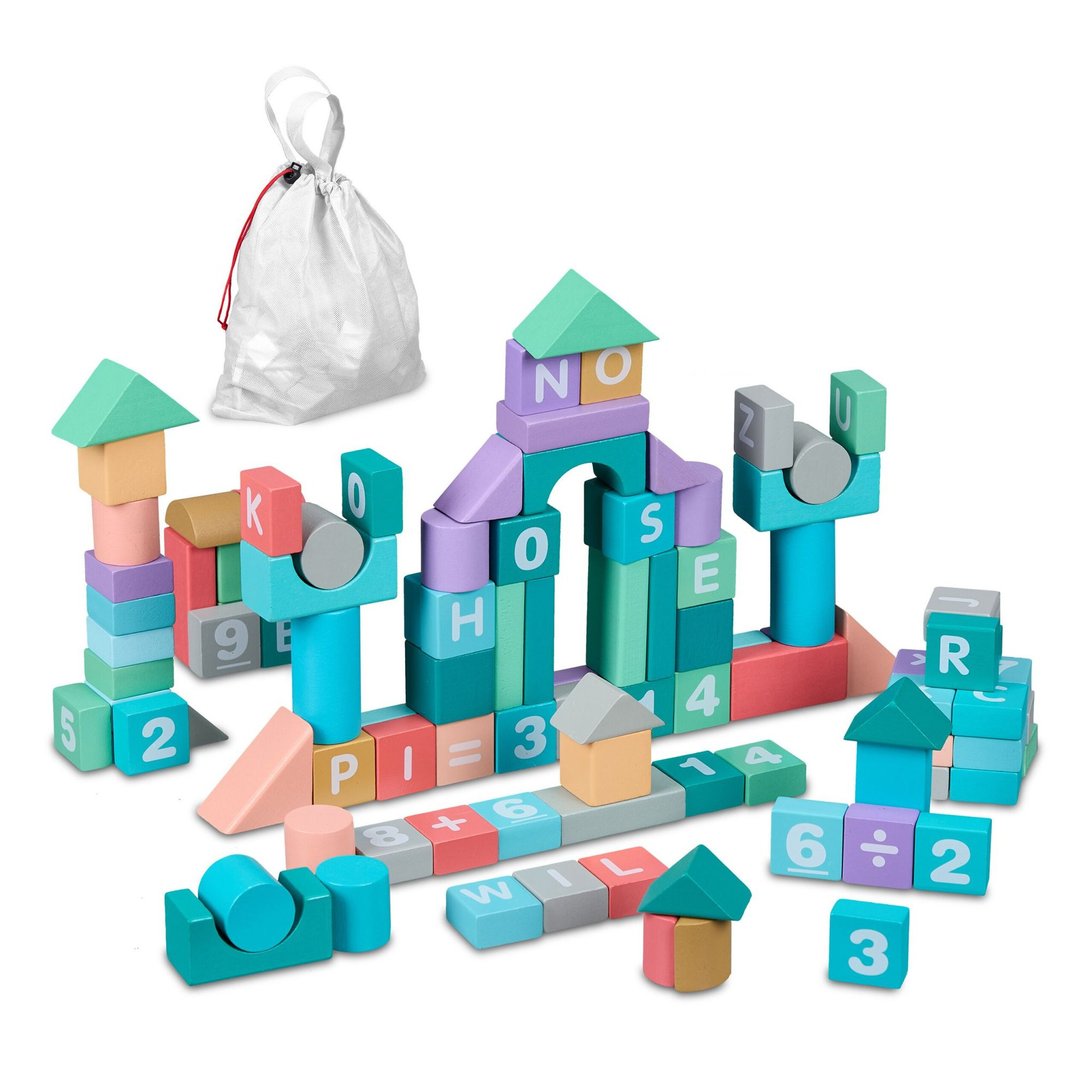 Bunte Bausteine ​​im Set