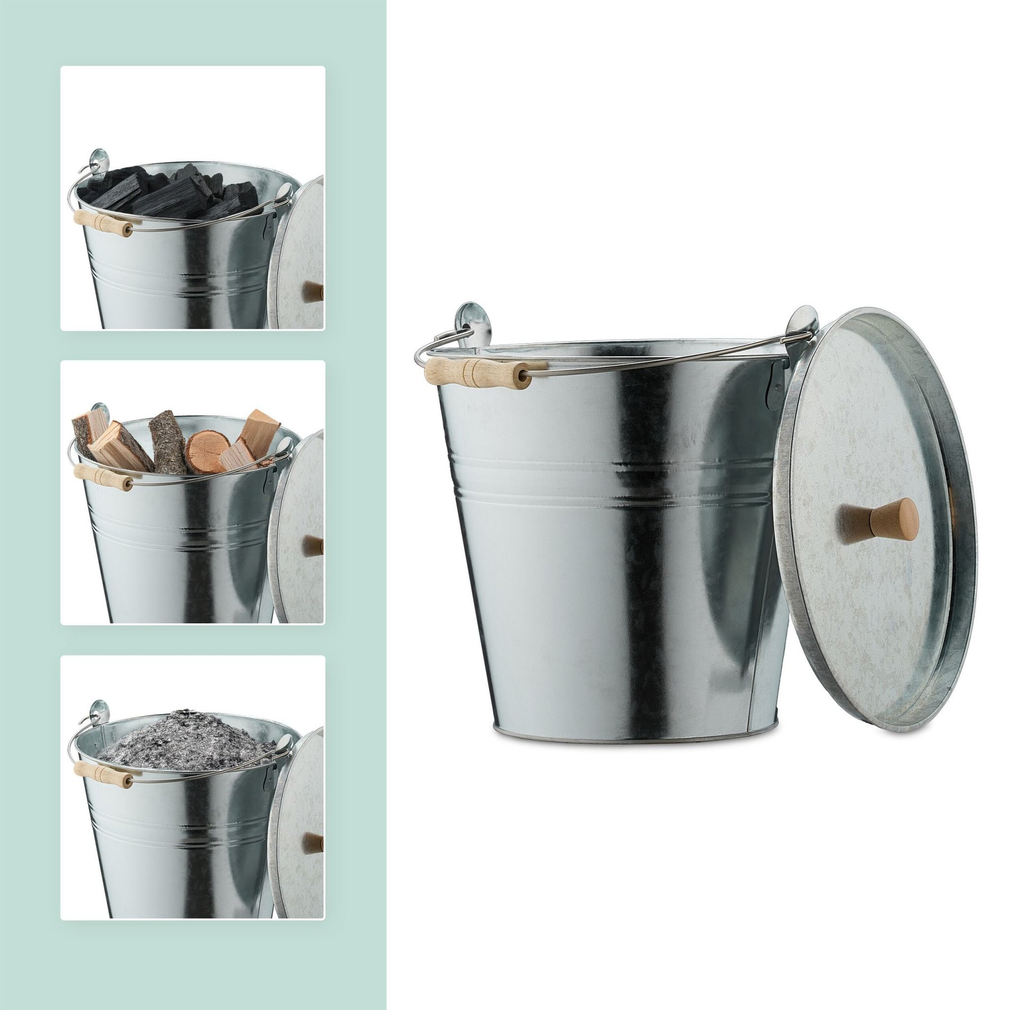 Cendrier avec couvercle 12,5 l
