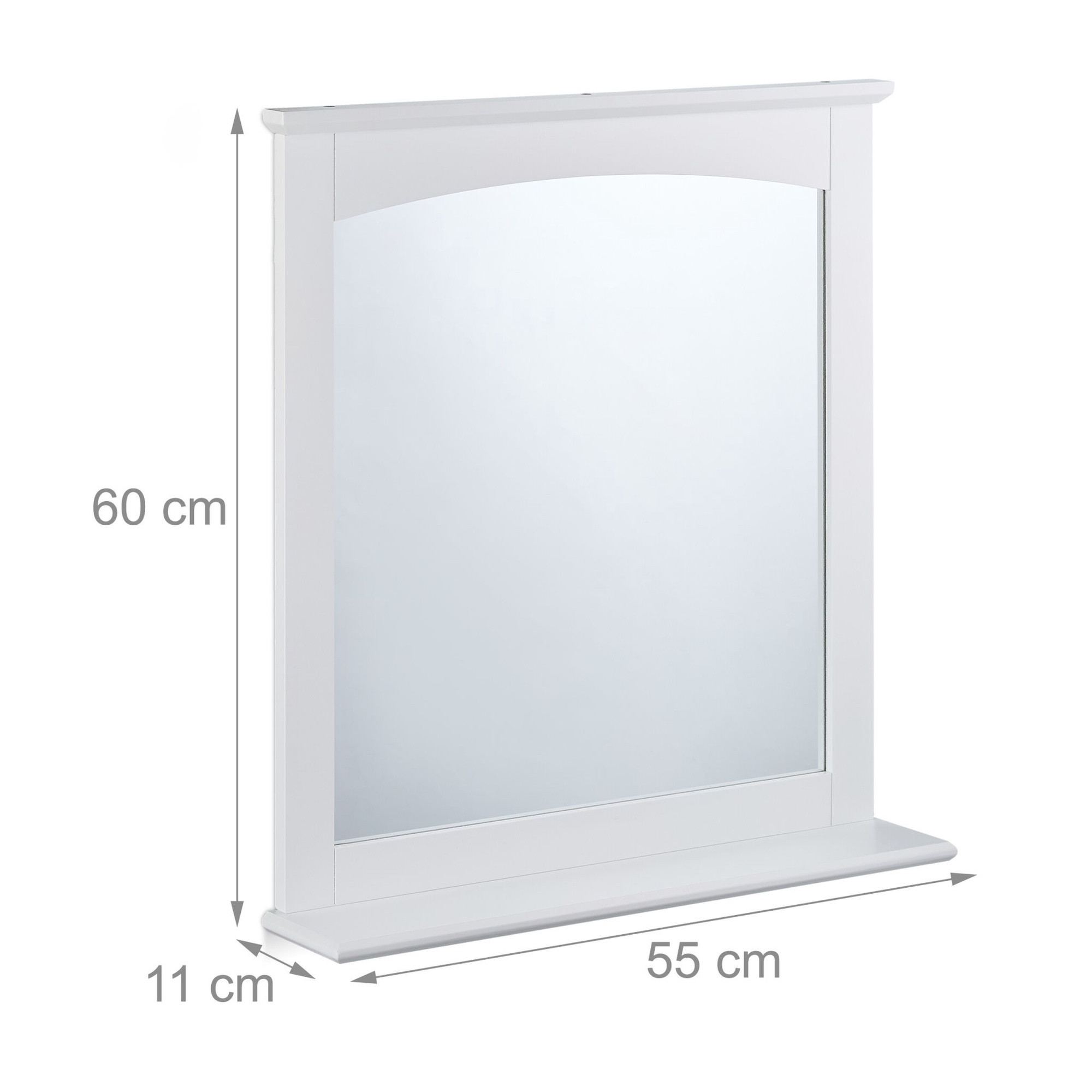 Bathroom mirror with shelf MDF