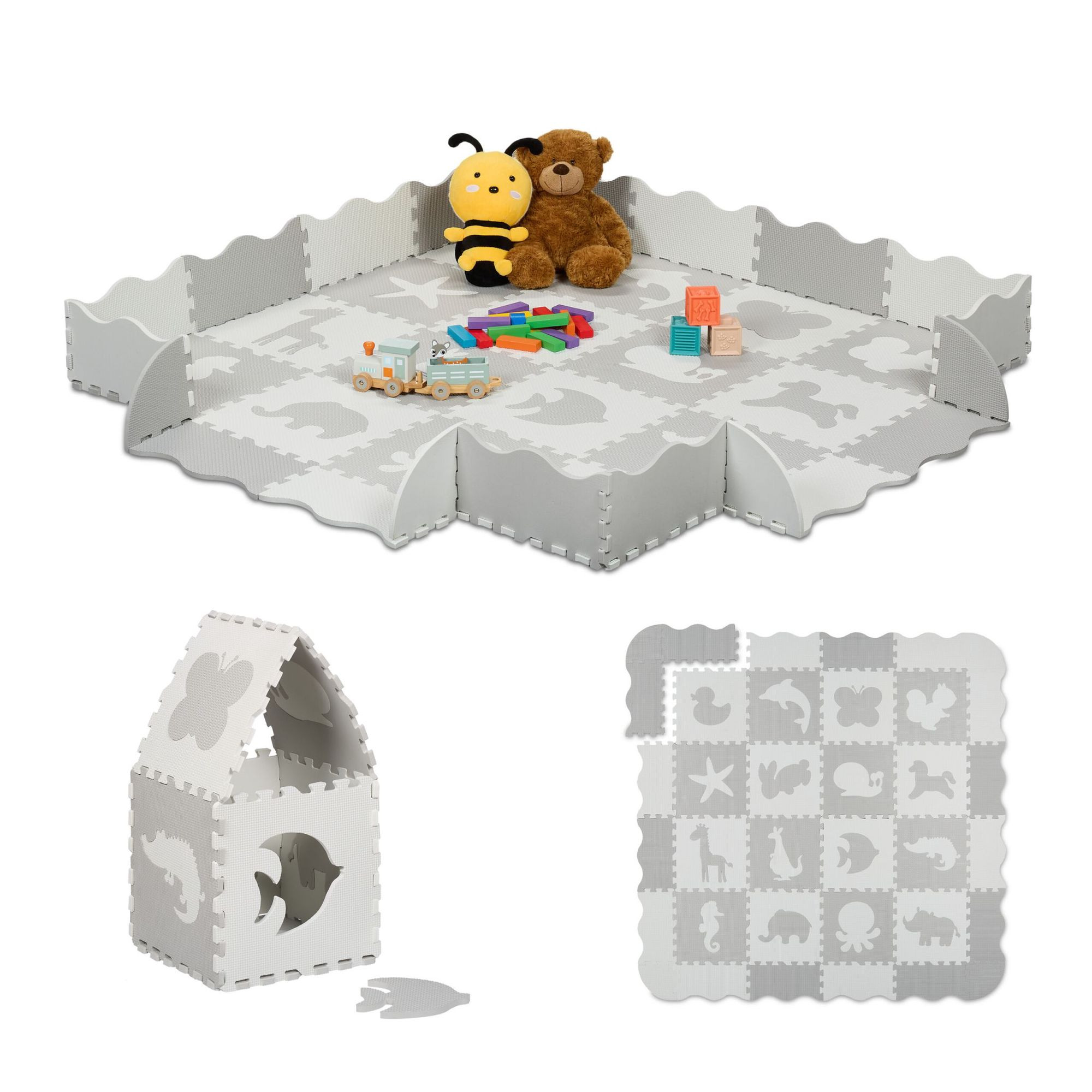 Puzzlematte mit Tiermotiven