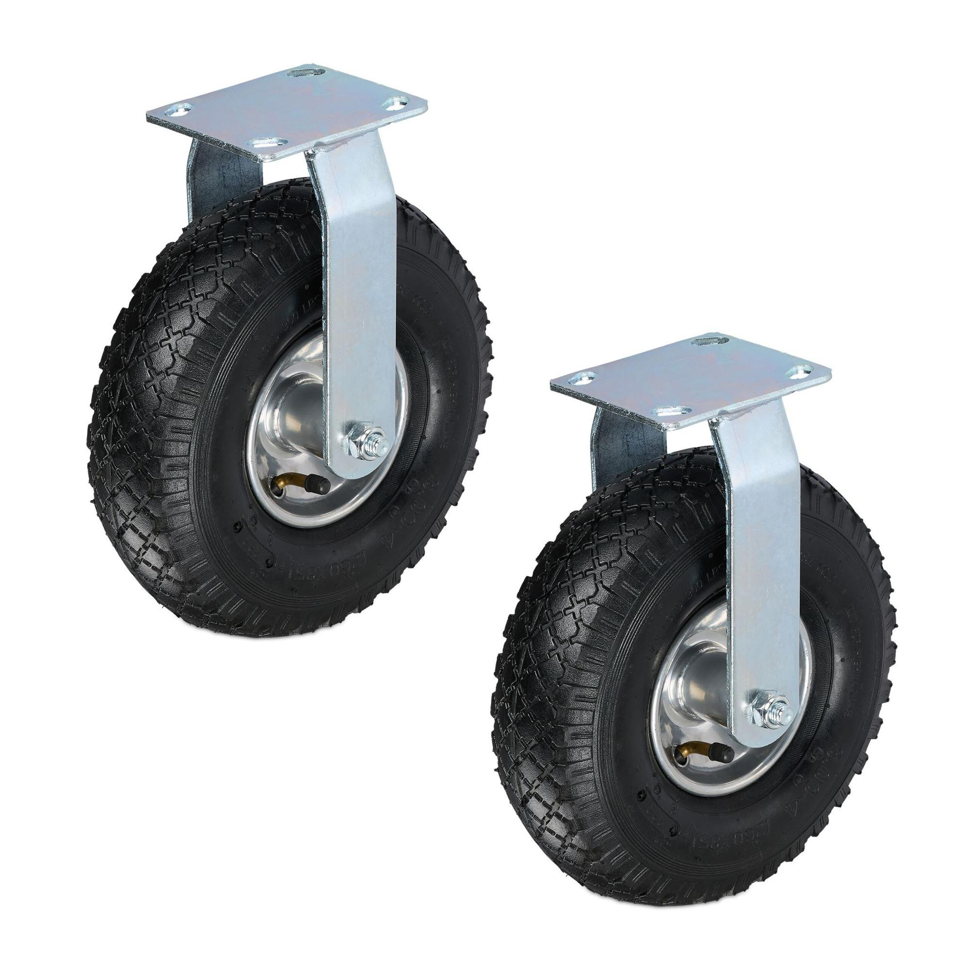 Pacote com 2 rodas fixas 3,00-4