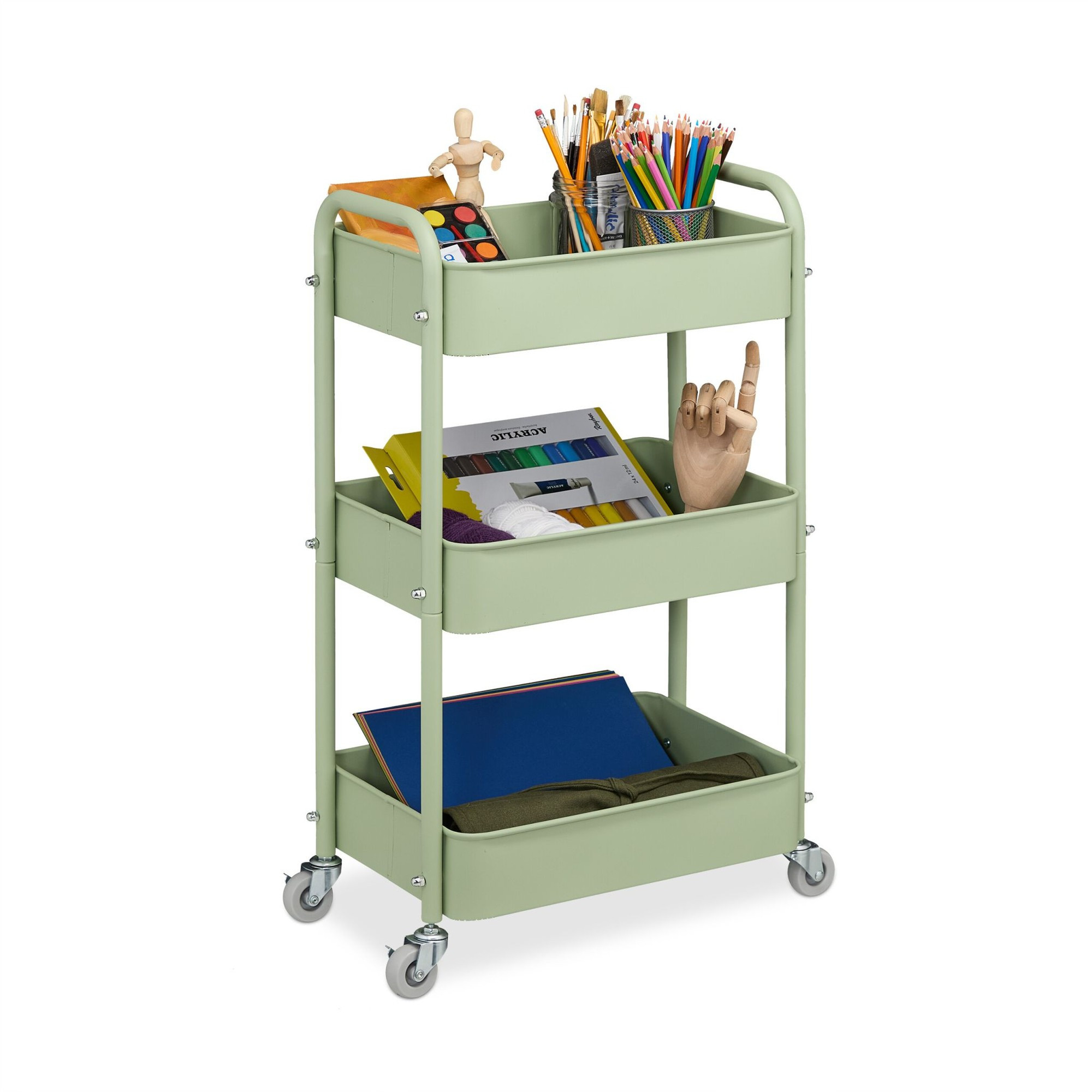 Carrello con 3 ripiani
