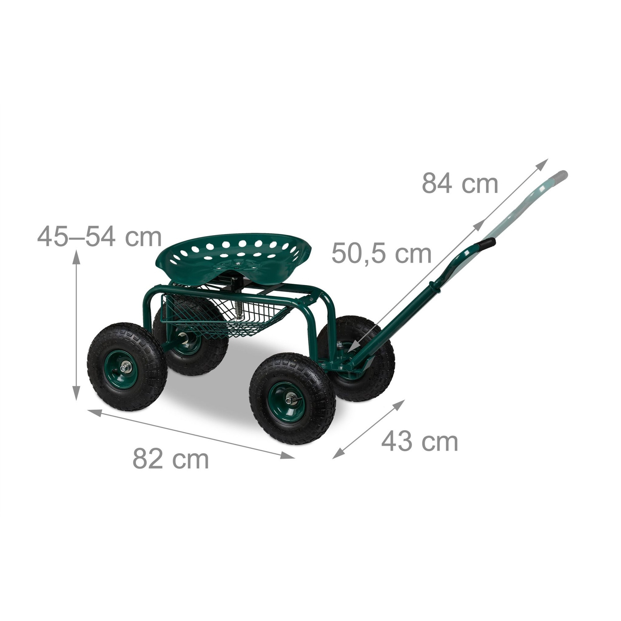 Mobiler Gartensitz mit Stauraum
