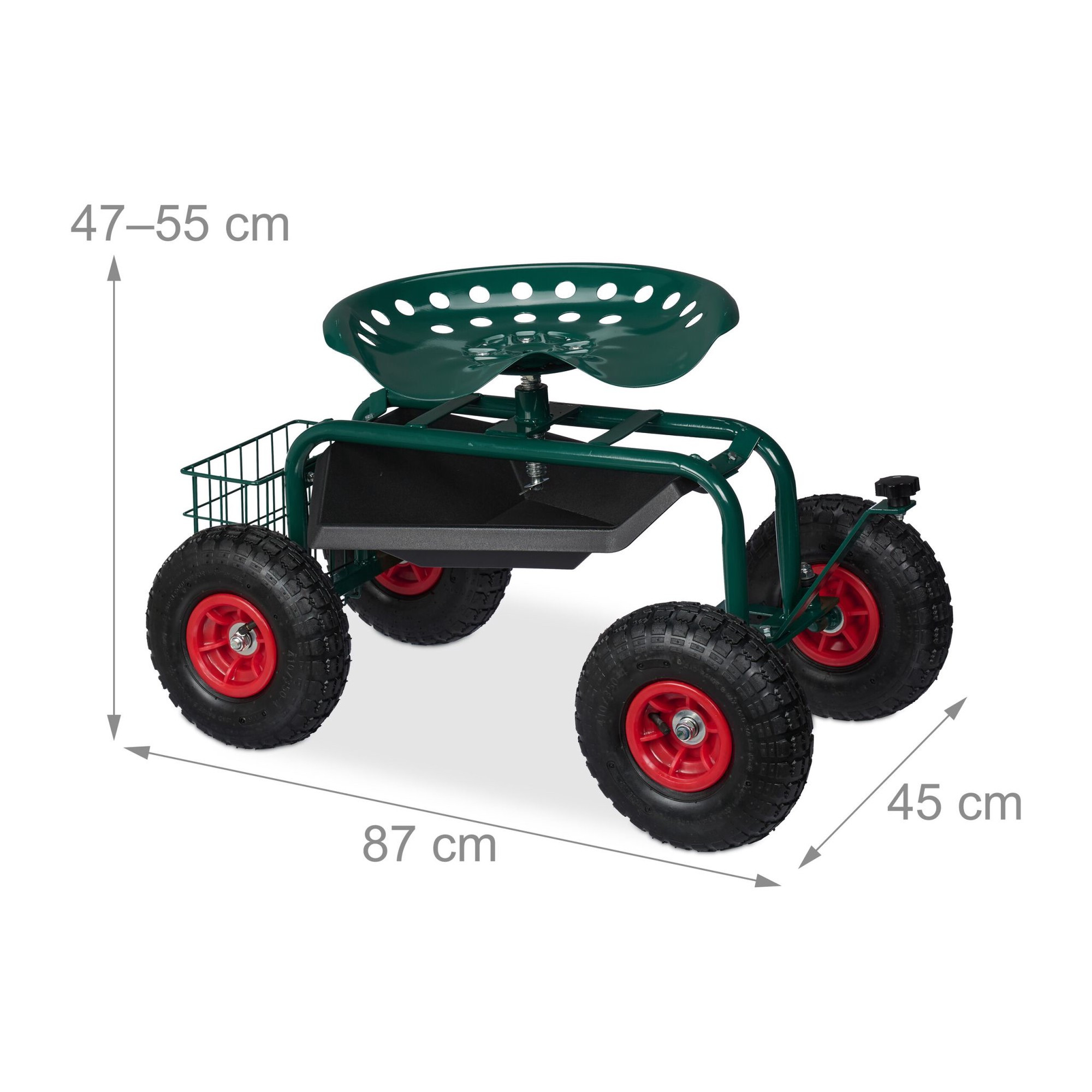 Mobiler Gartensitz mit Stauraum