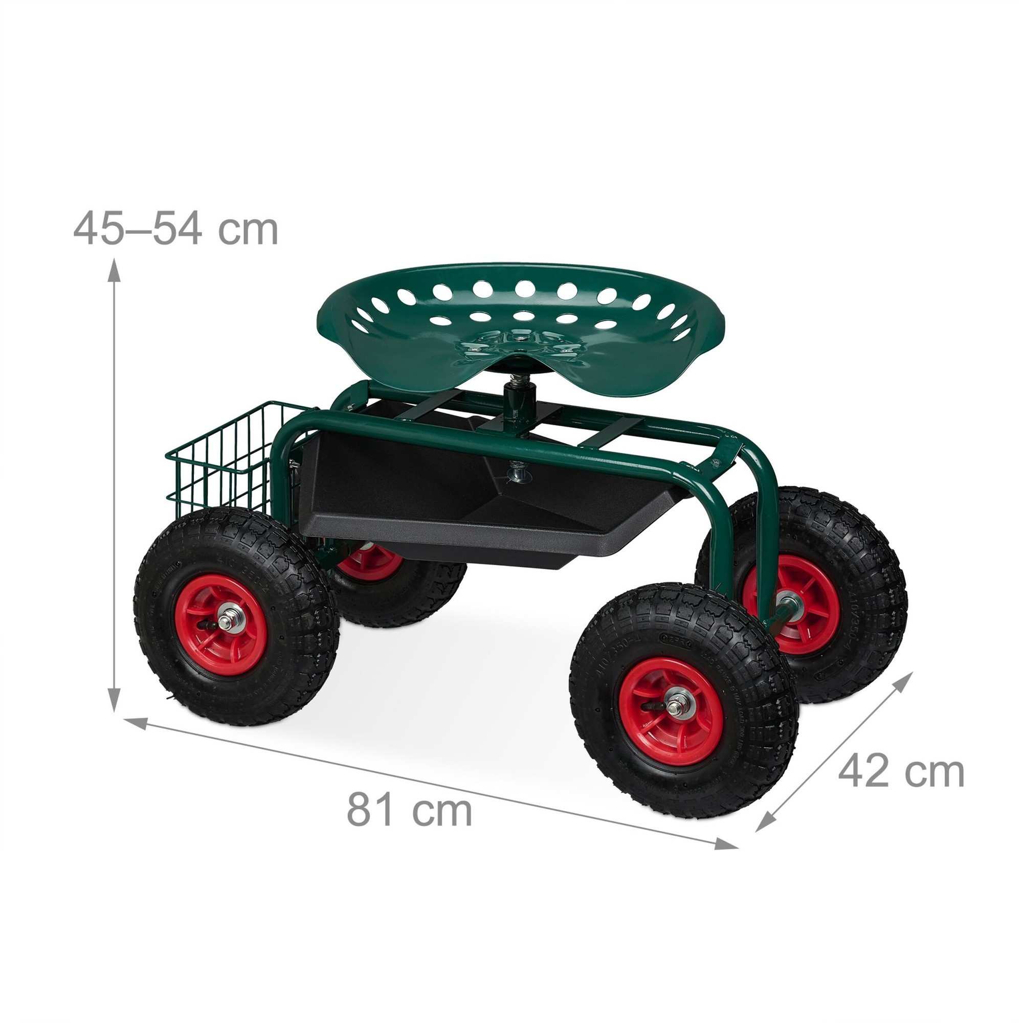 Mobiler Gartensitz mit Stauraum