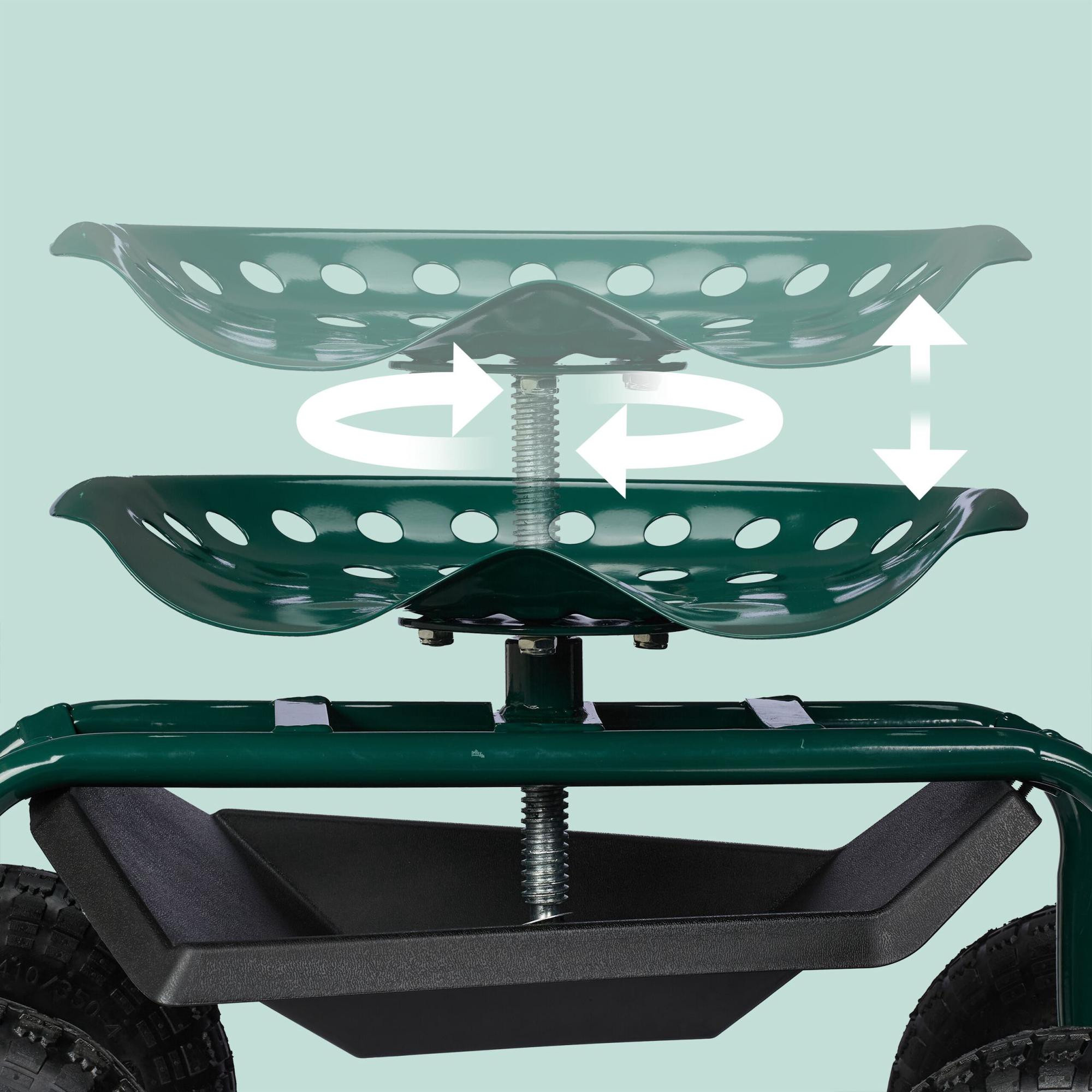Mobiler Gartensitz mit Stauraum
