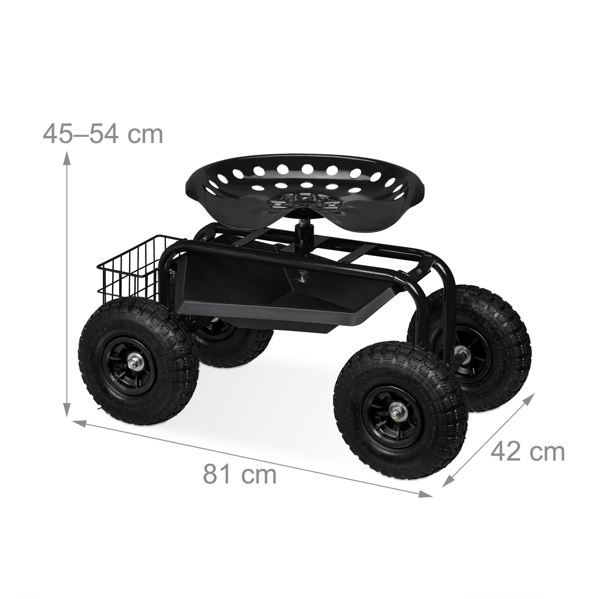Mobiler Gartensitz mit Stauraum