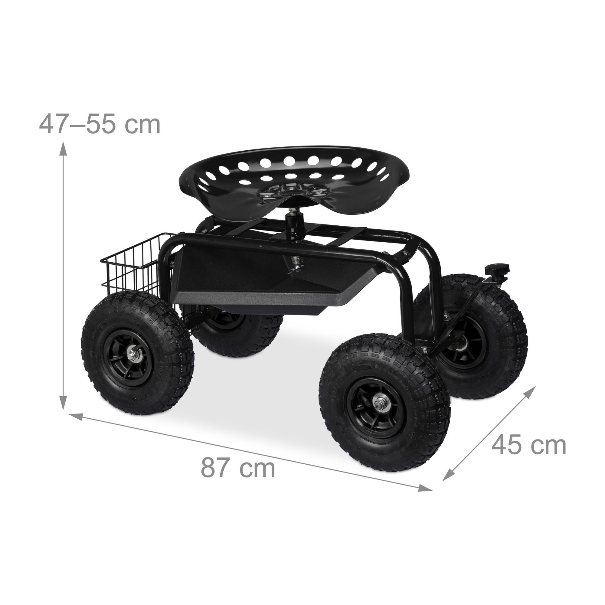 Mobiler Gartensitz mit Stauraum