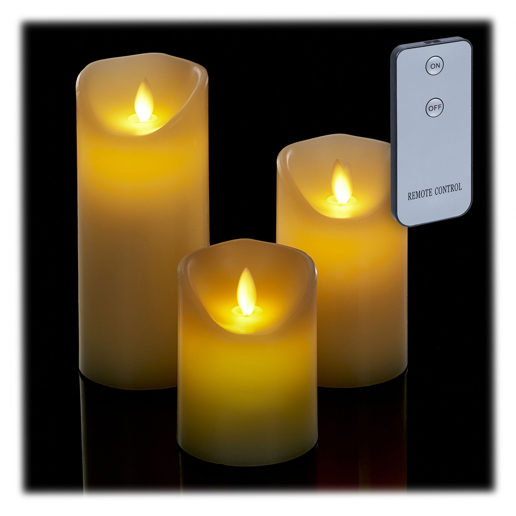Set di 3 luci LED con telecomando