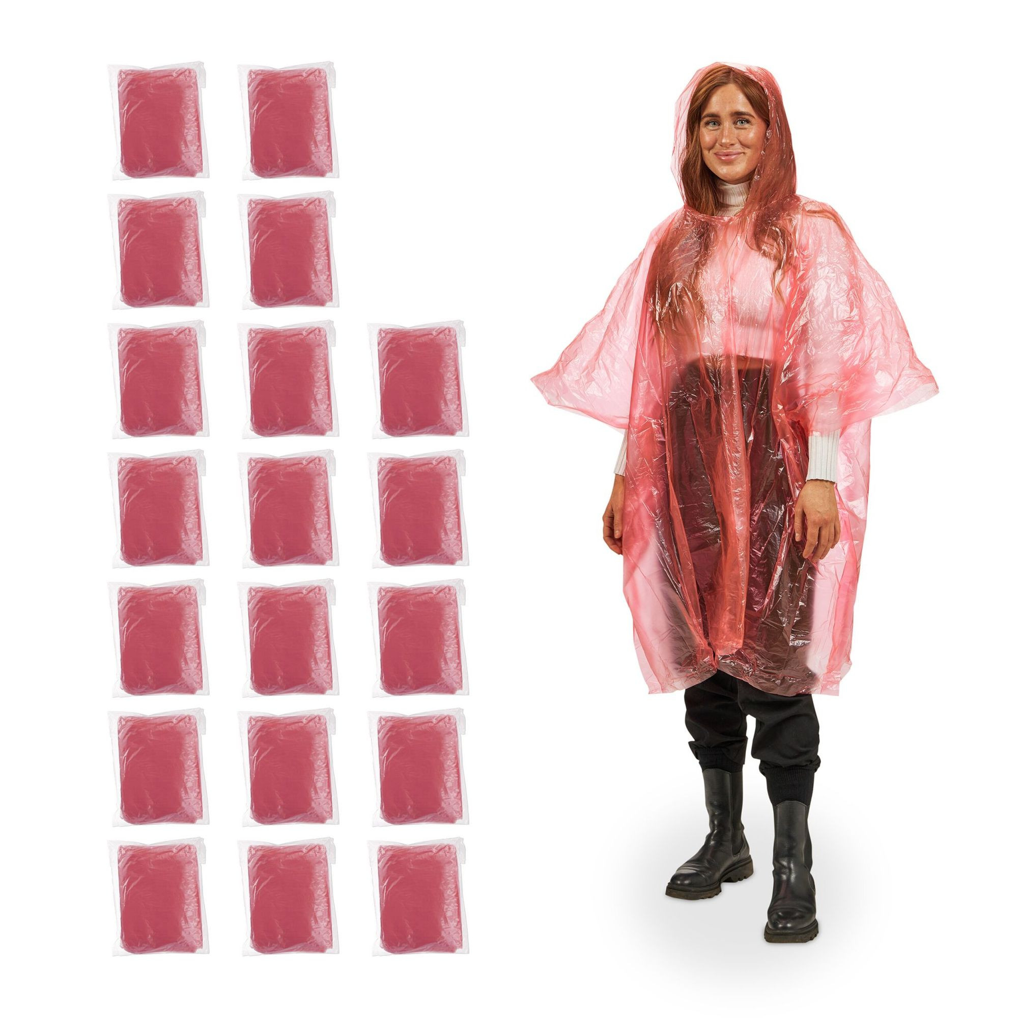 Wegwerpregenponcho, set van 20