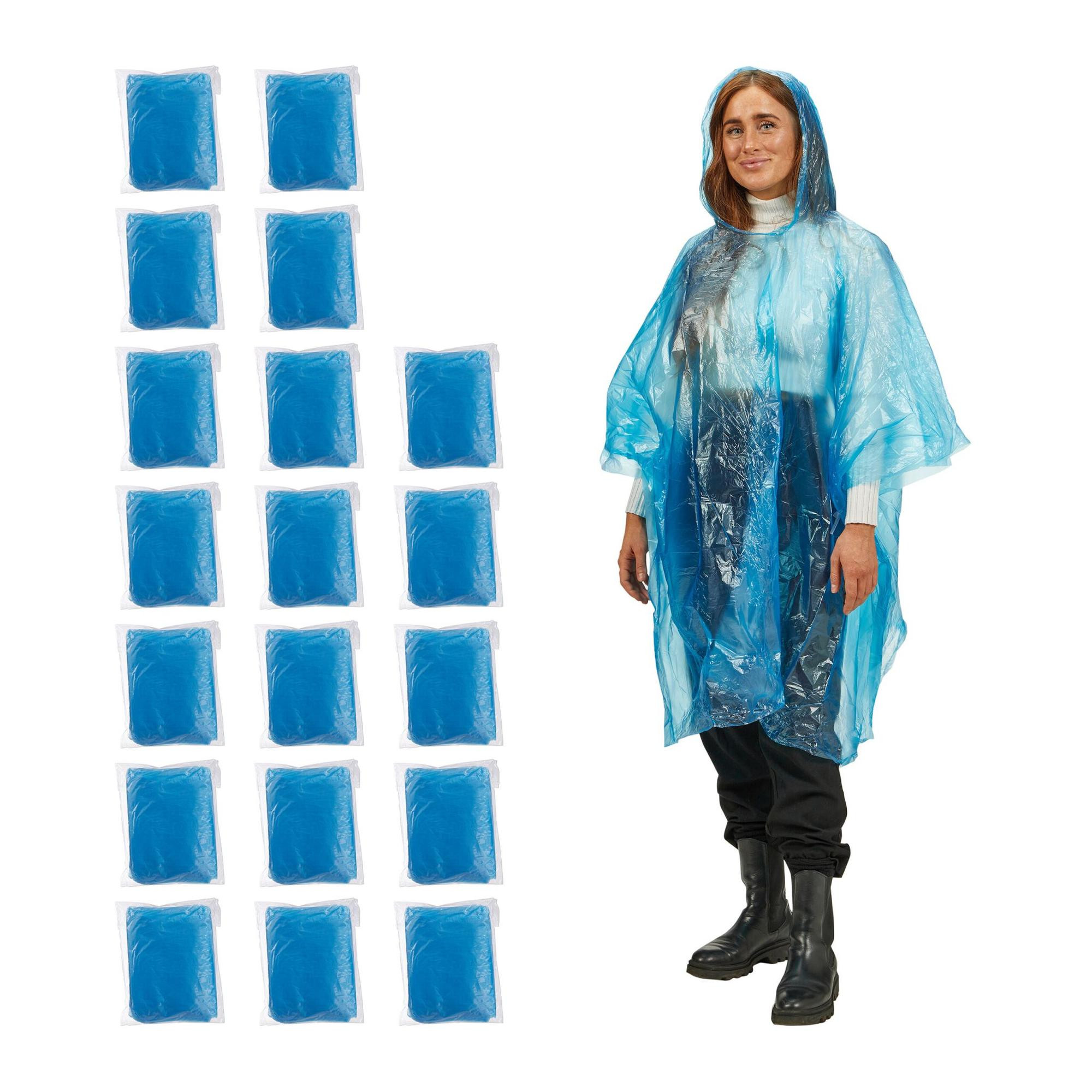 Wegwerpregenponcho, set van 20