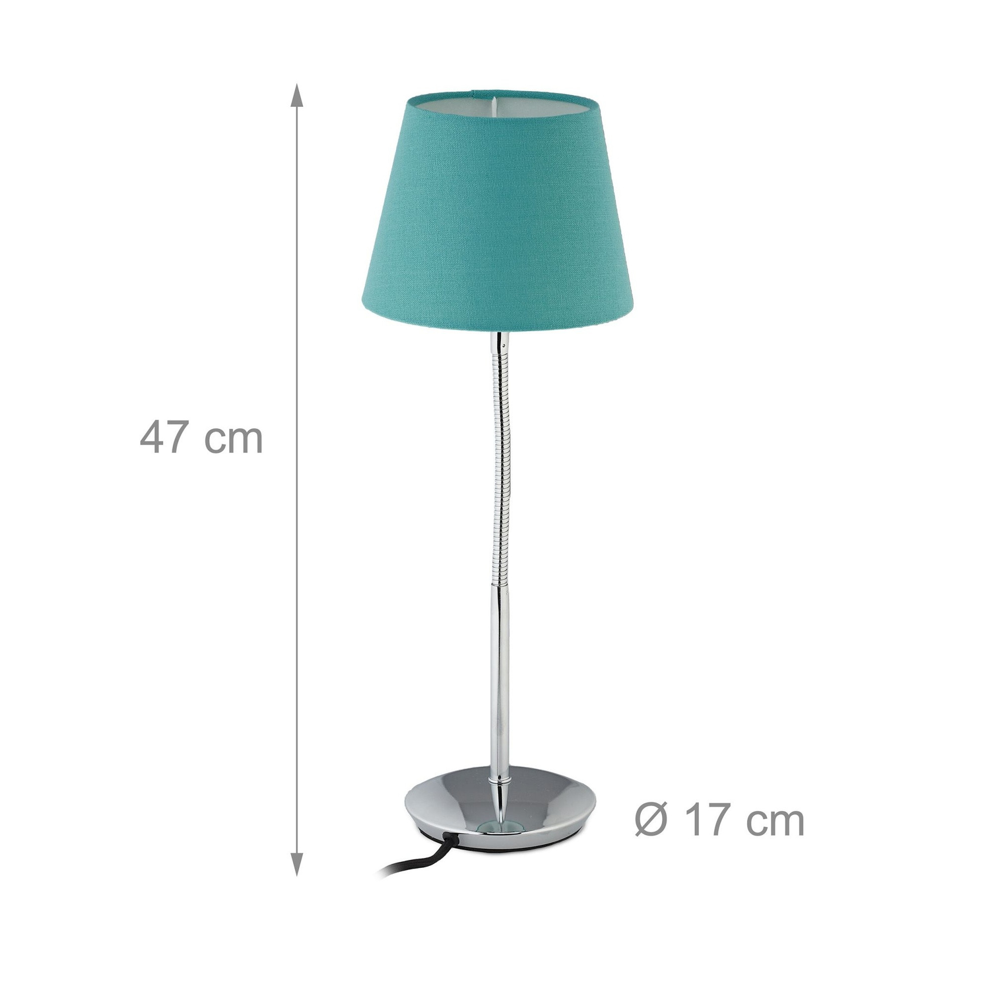 Flexible Tischleuchte mit Stoffschirm
