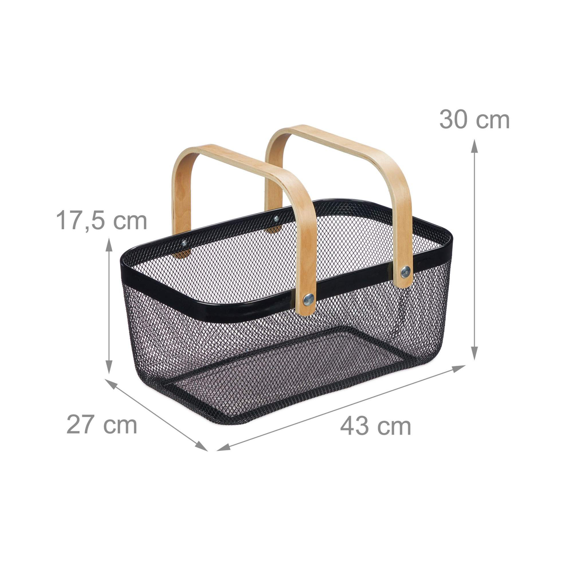 Quadratischer Drahtkorb mit Griff